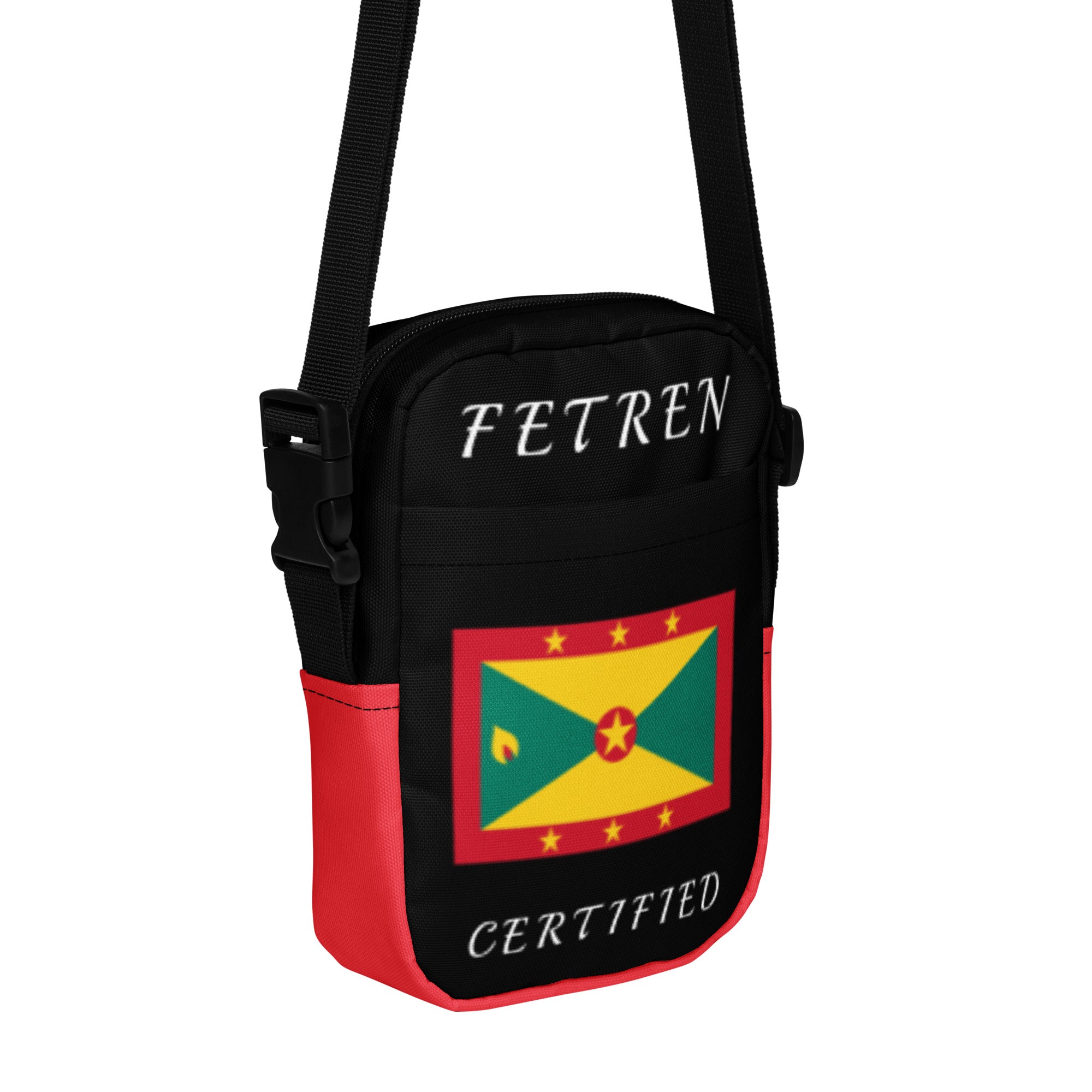 Grenada Utility crossbody bag (Red Trim)-Fete Massive