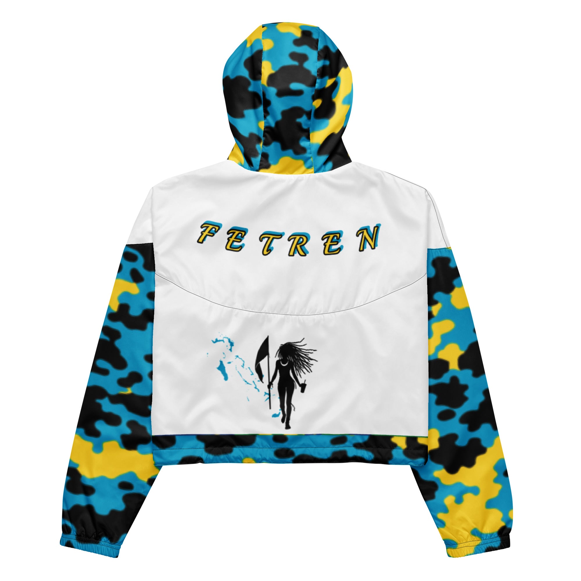 Fetren CAMO Jacket (Bahamas Women’s cropped windbreaker)-Fete Massive