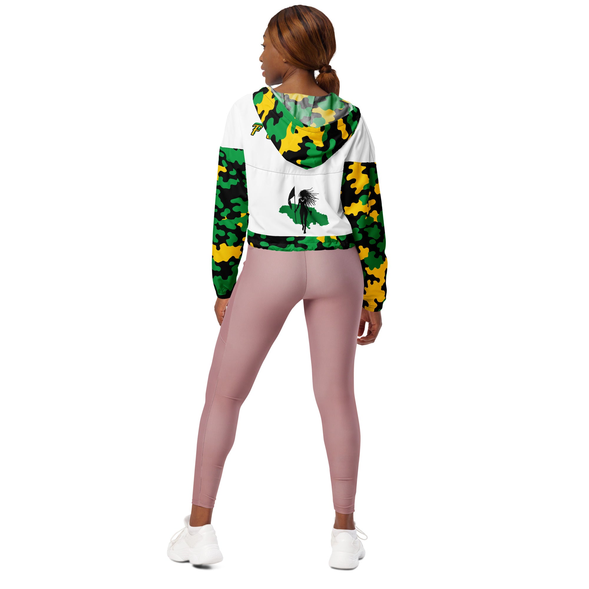 Fetren CAMO Jacket (Jamaica Women’s cropped windbreaker)-Fete Massive