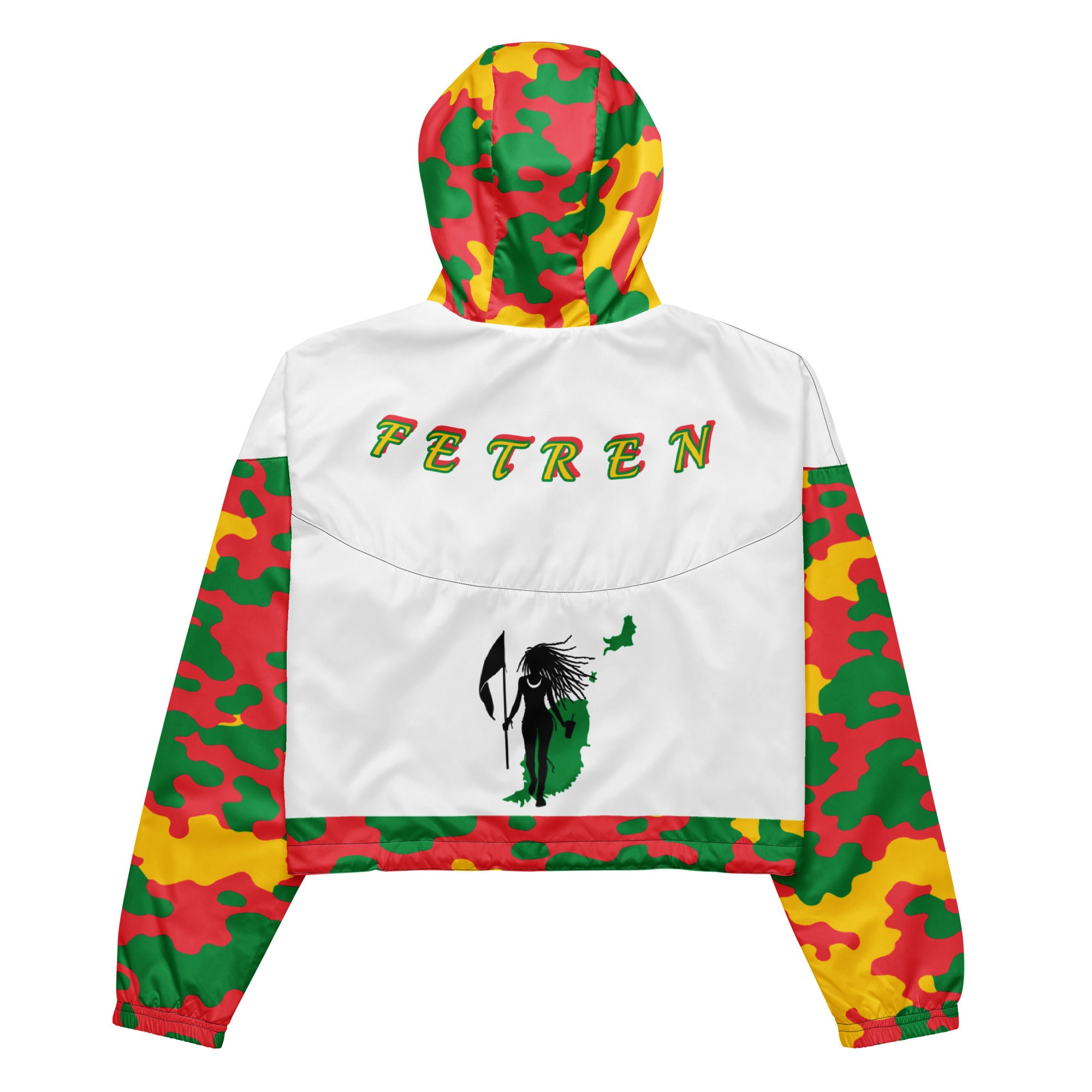 Fetren CAMO Jacket (Grenada Women’s cropped windbreaker)-Fete Massive