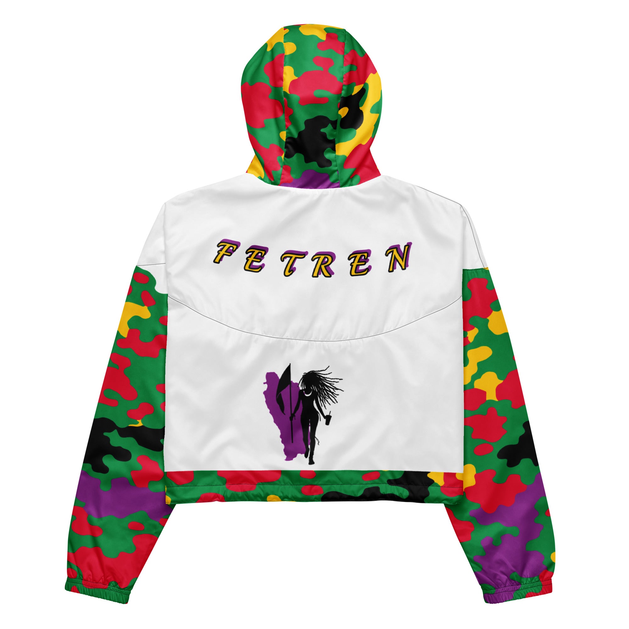 Fetren CAMO Jacket (Dominica Women’s cropped windbreaker)-Fete Massive