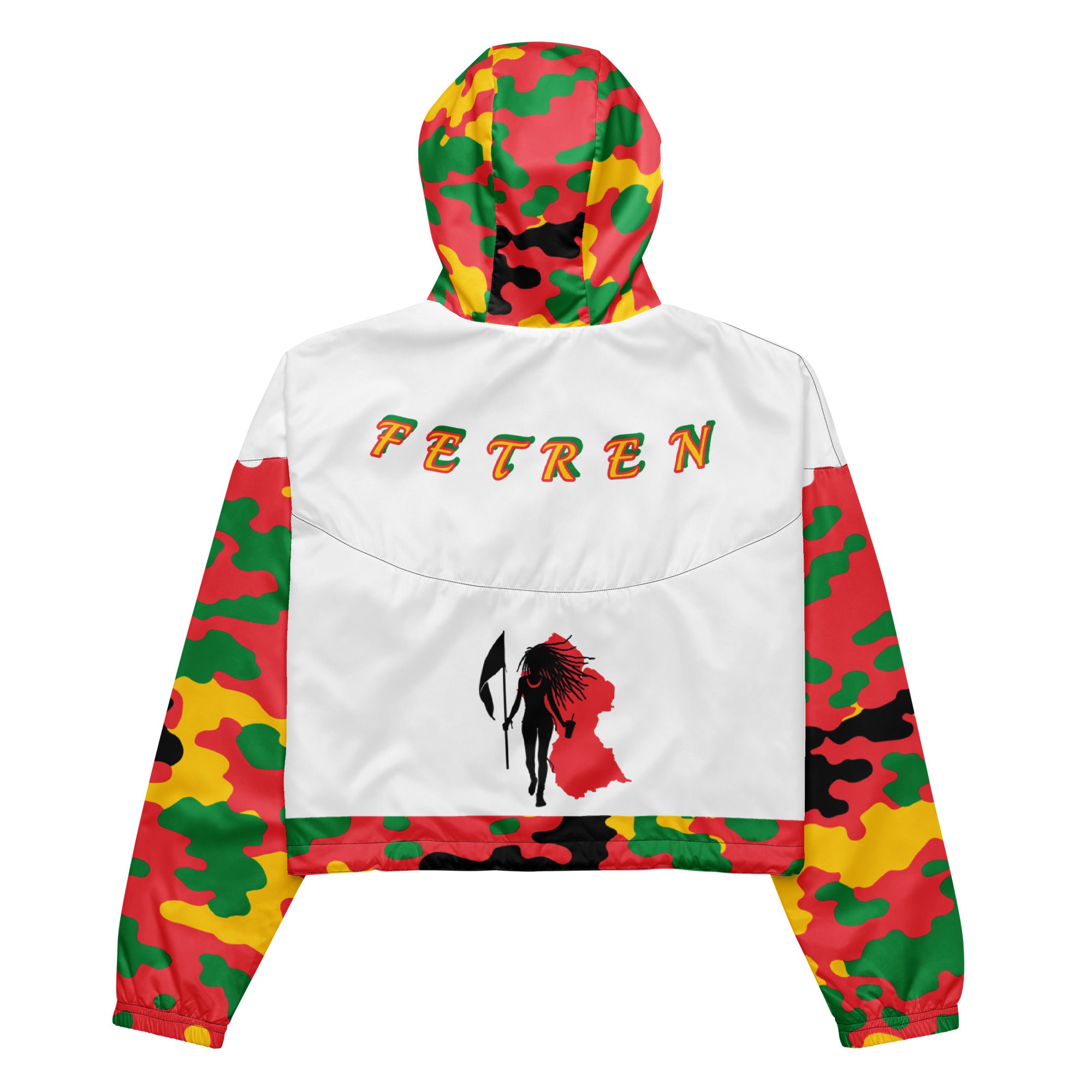 Fetren CAMO Jacket (Guyana Islands Women’s cropped windbreaker)-Fete Massive