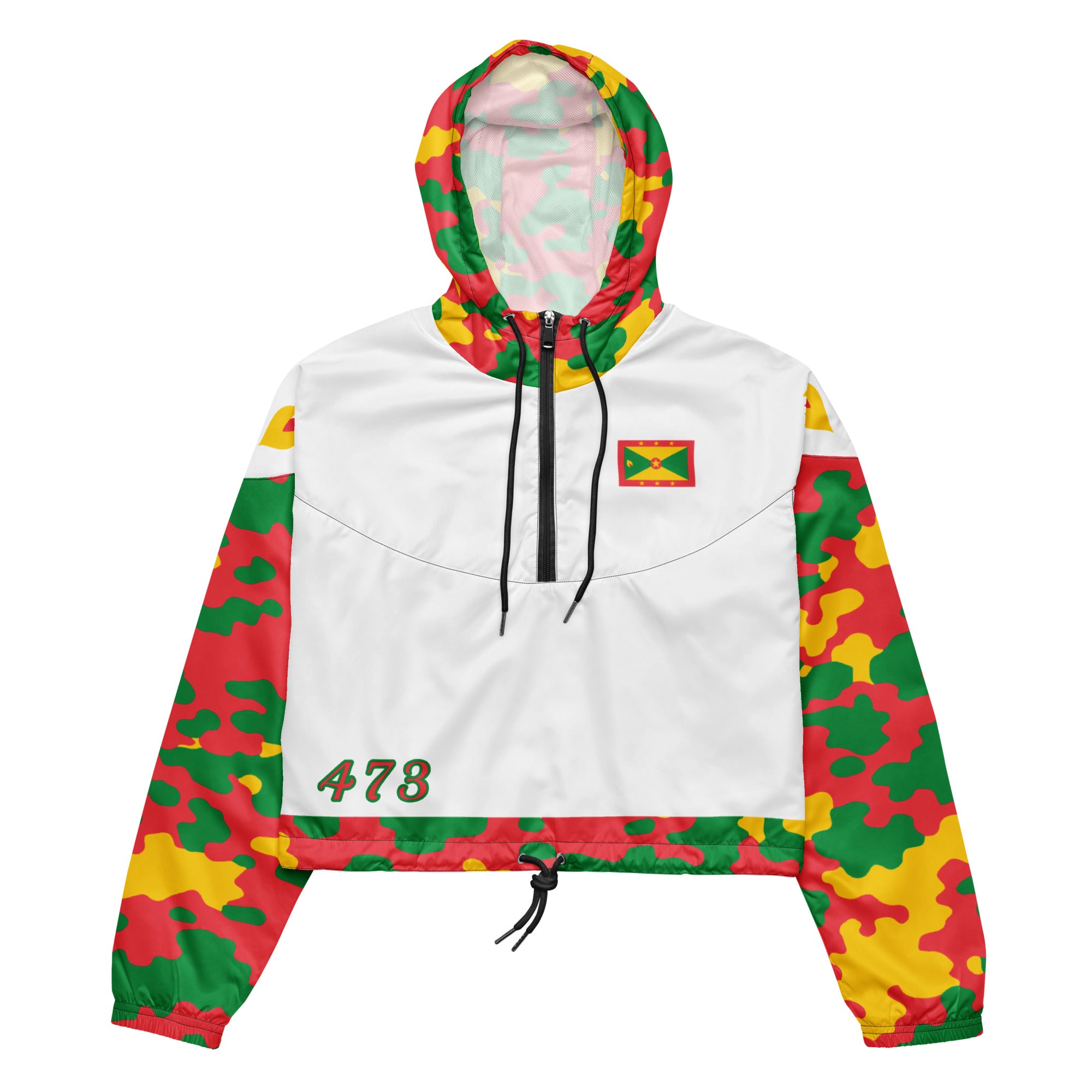 Fetren CAMO Jacket (Grenada Women’s cropped windbreaker)-Fete Massive