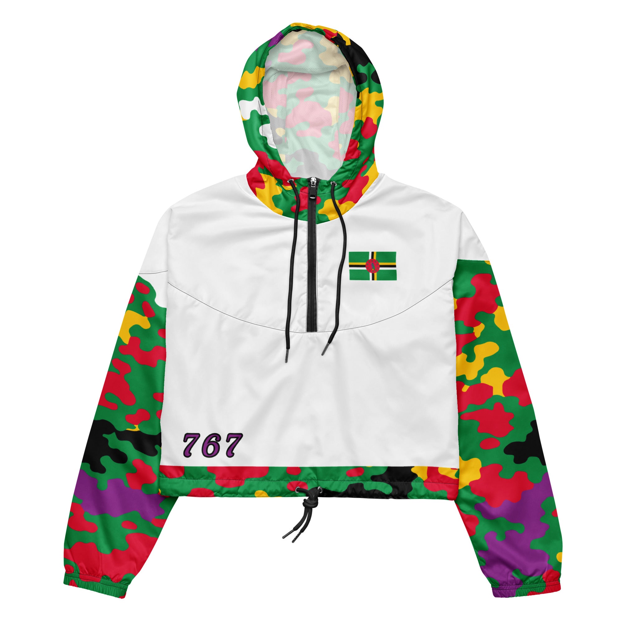 Fetren CAMO Jacket (Dominica Women’s cropped windbreaker)-Fete Massive