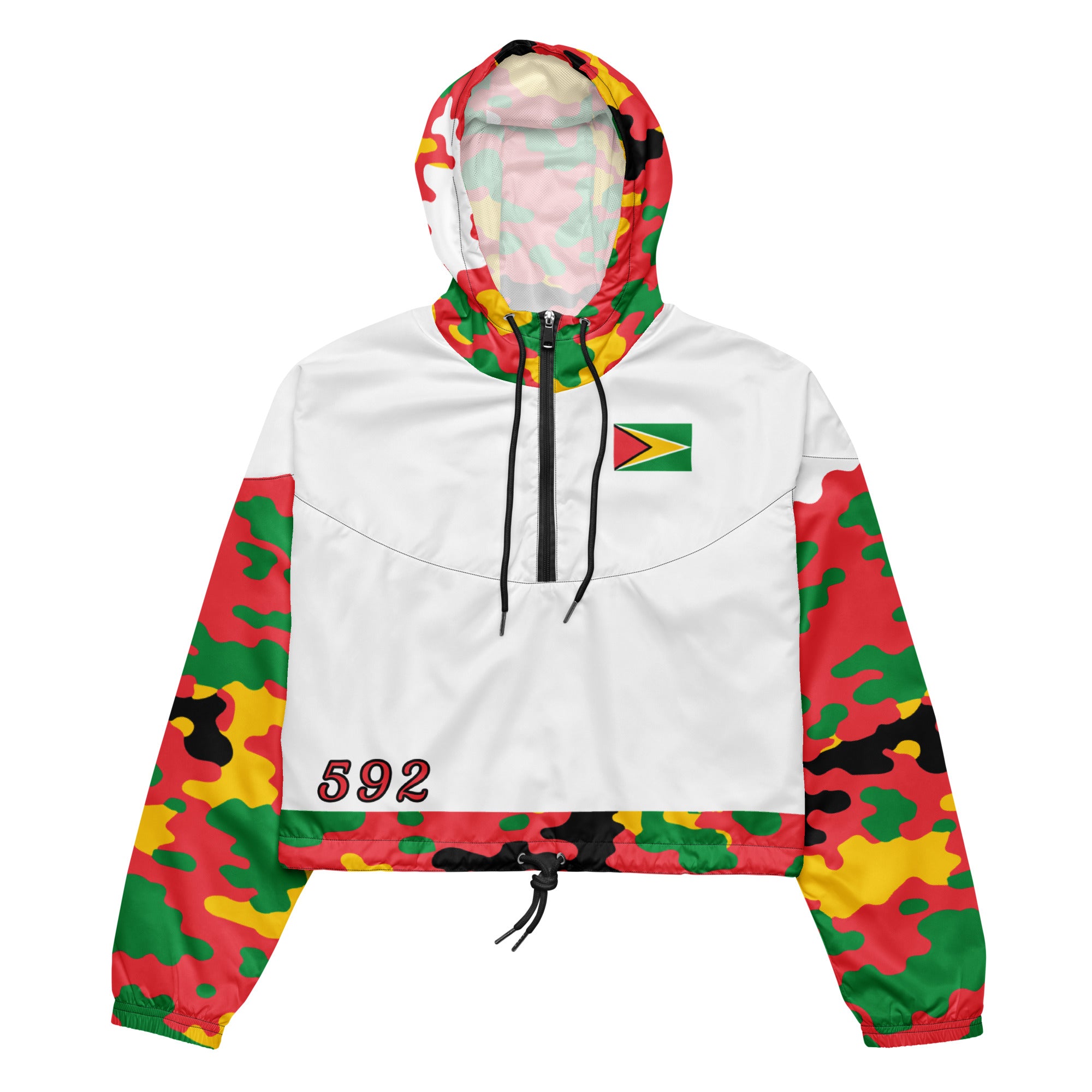 Fetren CAMO Jacket (Guyana Islands Women’s cropped windbreaker)-Fete Massive