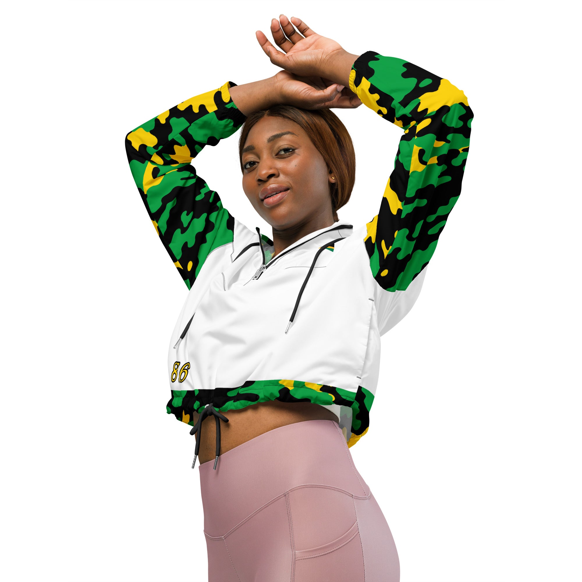 Fetren CAMO Jacket (Jamaica Women’s cropped windbreaker)-Fete Massive