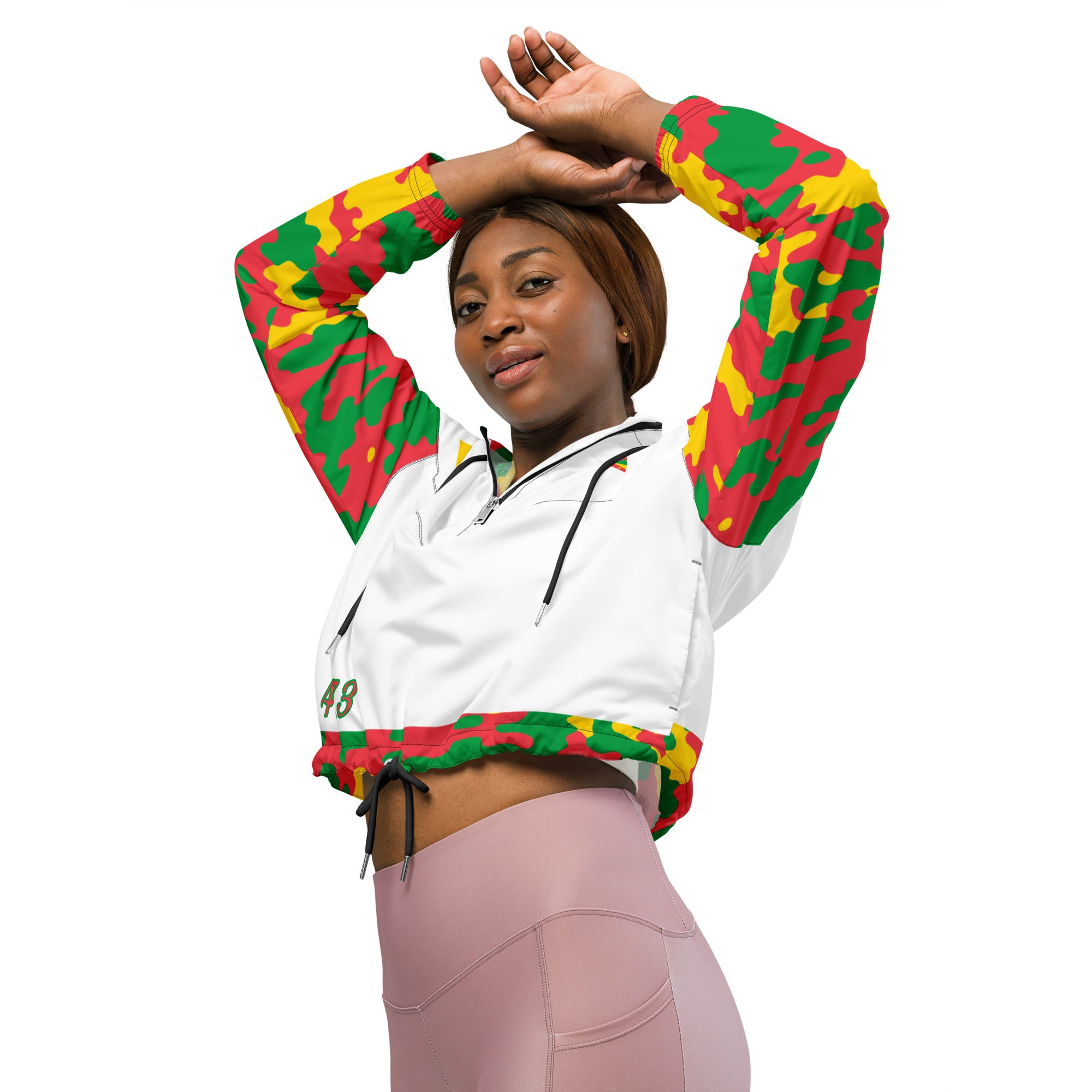 Fetren CAMO Jacket (Grenada Women’s cropped windbreaker)-Fete Massive