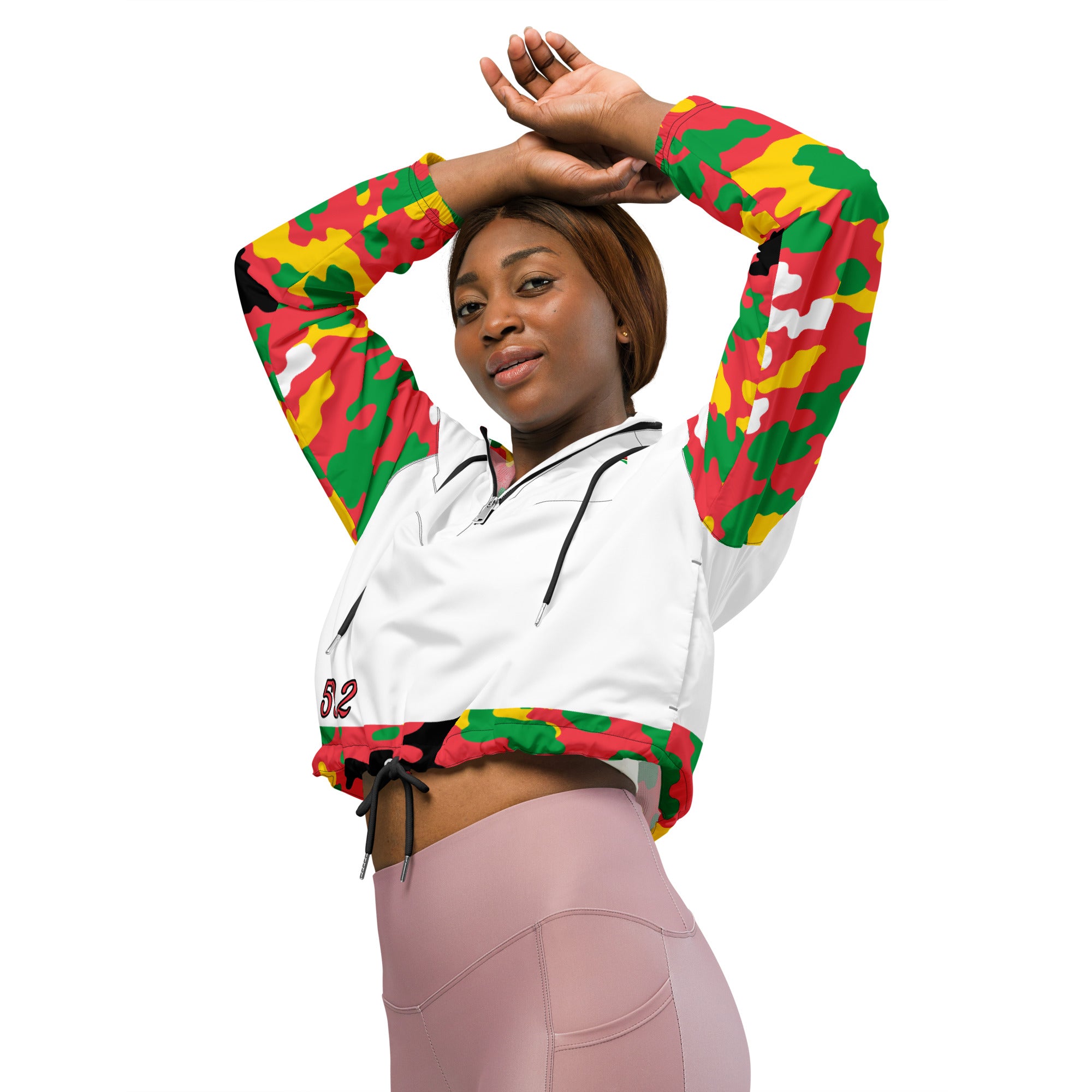 Fetren CAMO Jacket (Guyana Islands Women’s cropped windbreaker)-Fete Massive