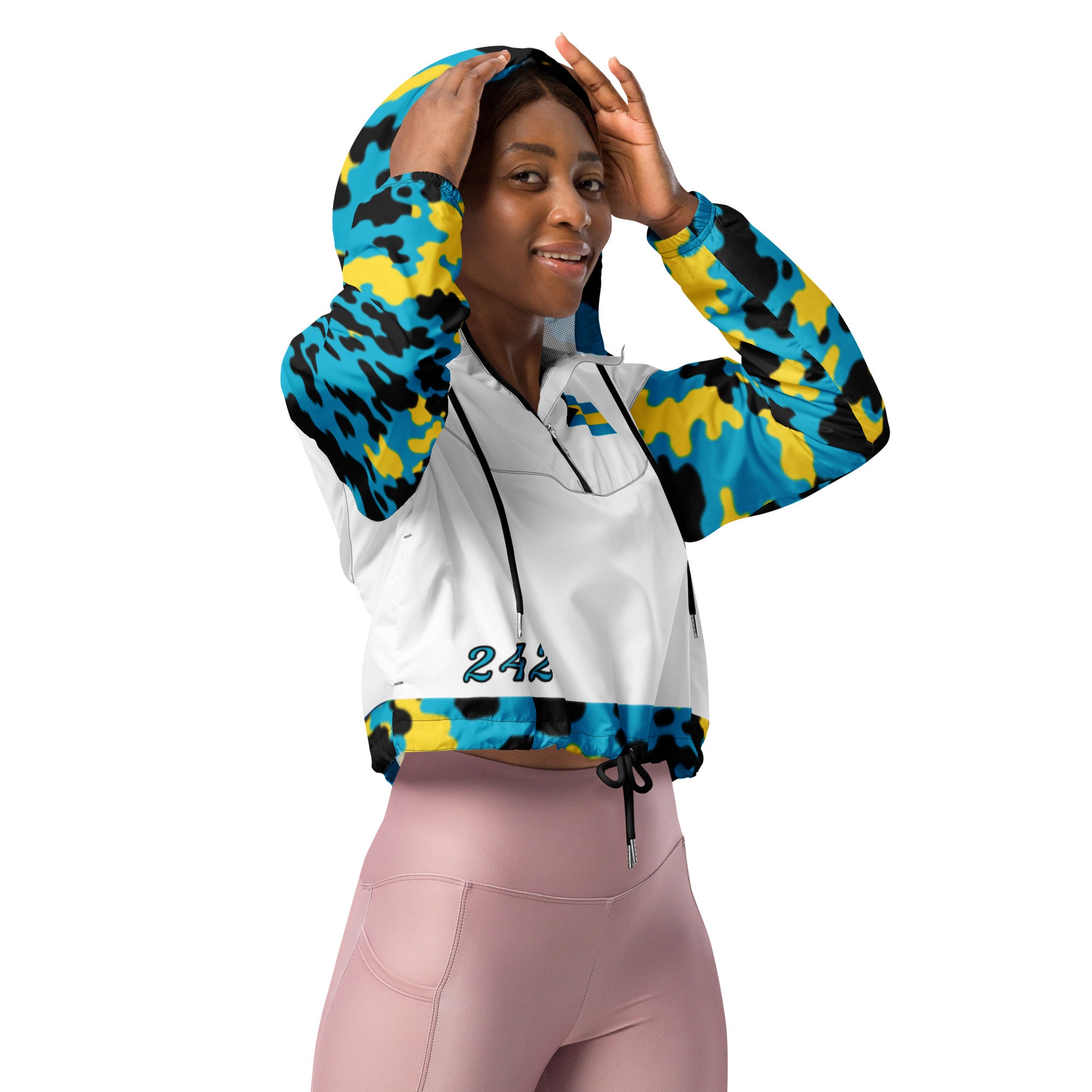 Fetren CAMO Jacket (Bahamas Women’s cropped windbreaker)-Fete Massive