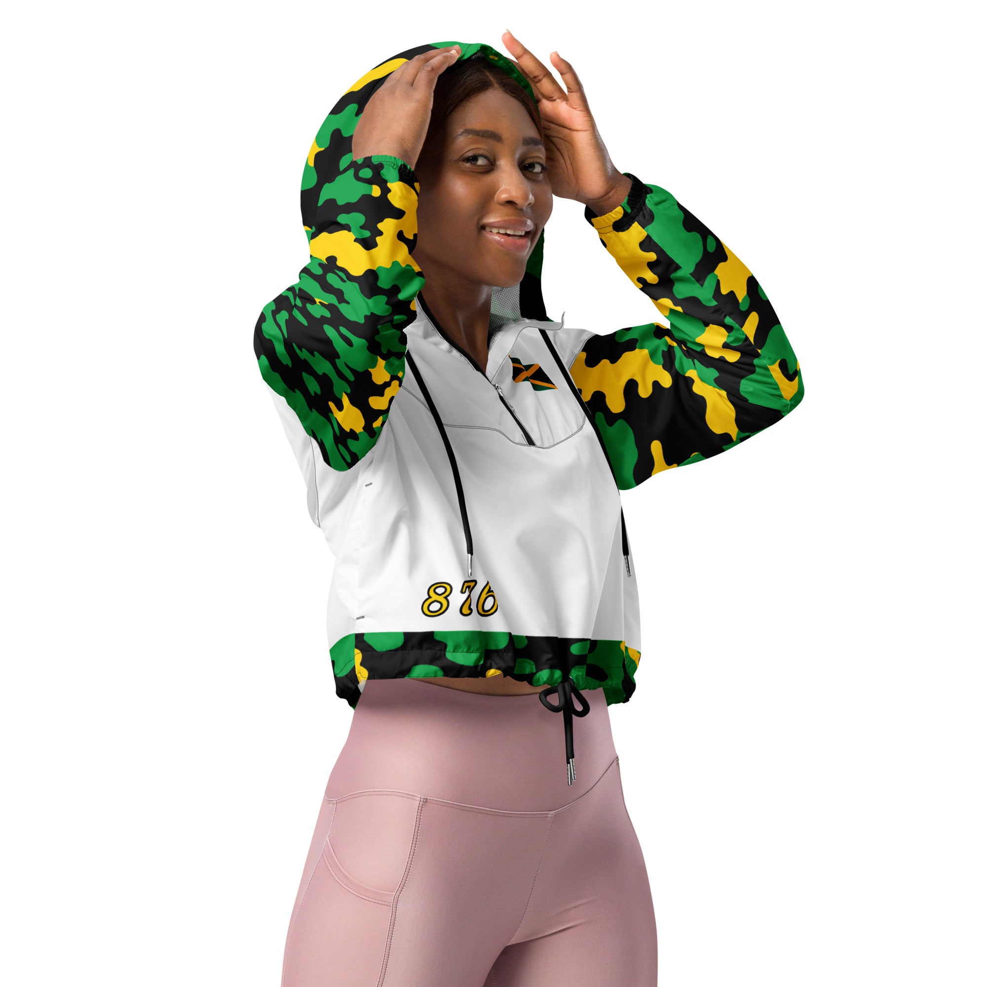 Fetren CAMO Jacket (Jamaica Women’s cropped windbreaker)-Fete Massive