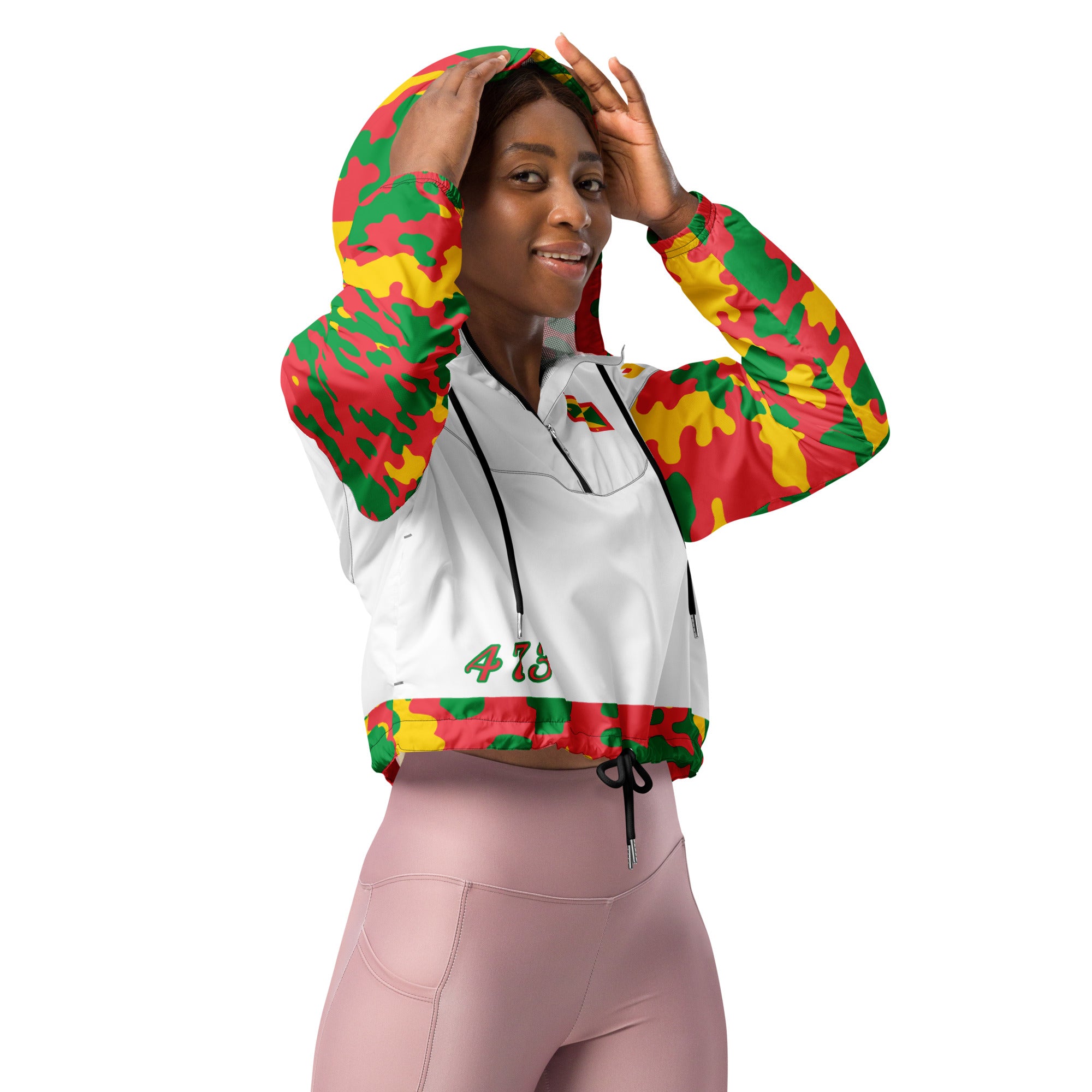 Fetren CAMO Jacket (Grenada Women’s cropped windbreaker)-Fete Massive