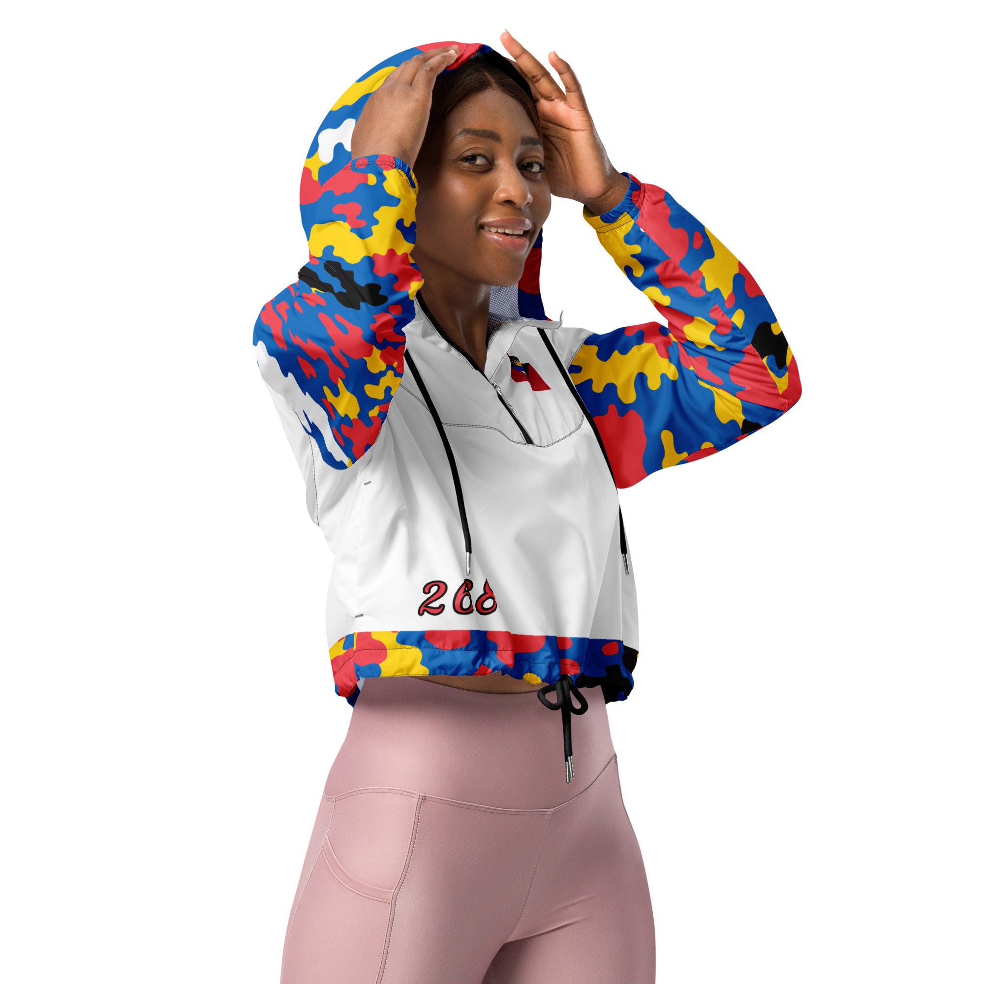 Fetren CAMO Jacket (Antigua & Barbuda Women’s cropped windbreaker)-Fete Massive