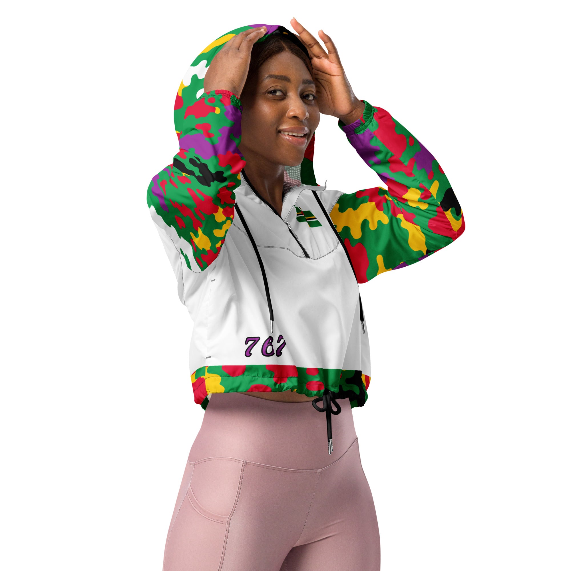 Fetren CAMO Jacket (Dominica Women’s cropped windbreaker)-Fete Massive