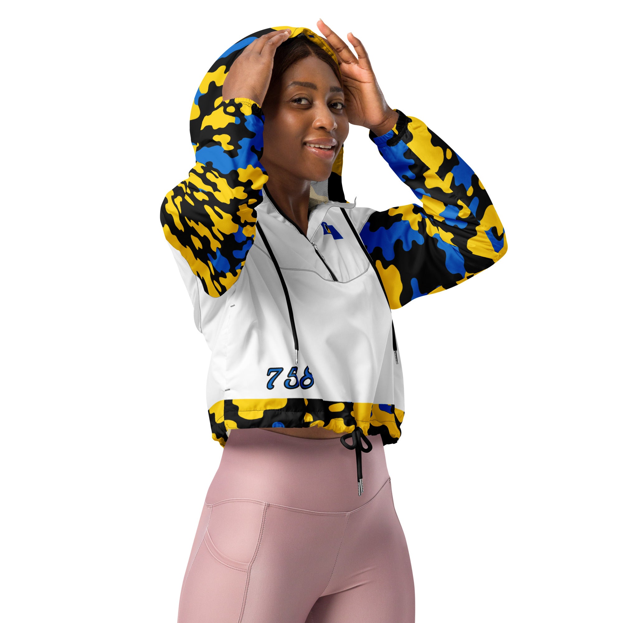 Fetren CAMO Jacket (St. Lucia Women’s cropped windbreaker)-Fete Massive