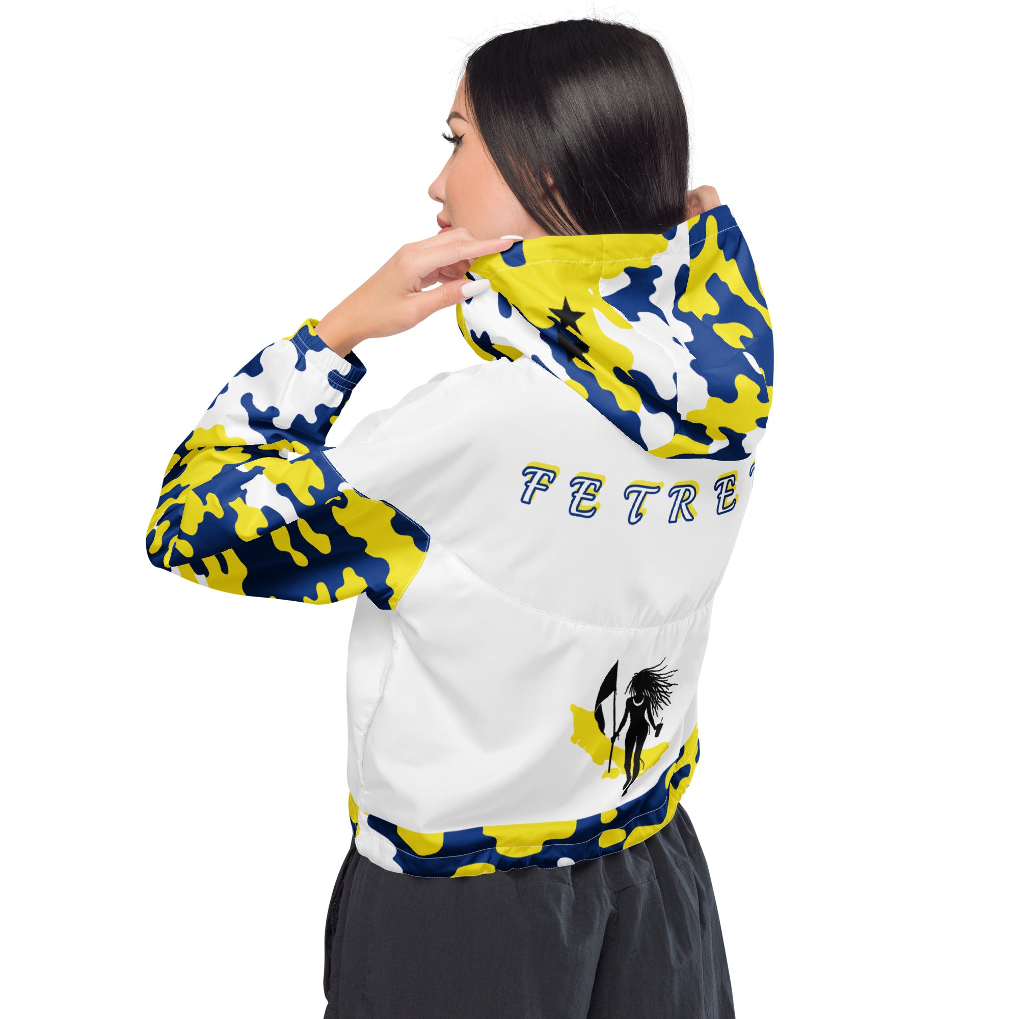 Fetren CAMO Jacket (Curacao Islands Women’s cropped windbreaker)-Fete Massive