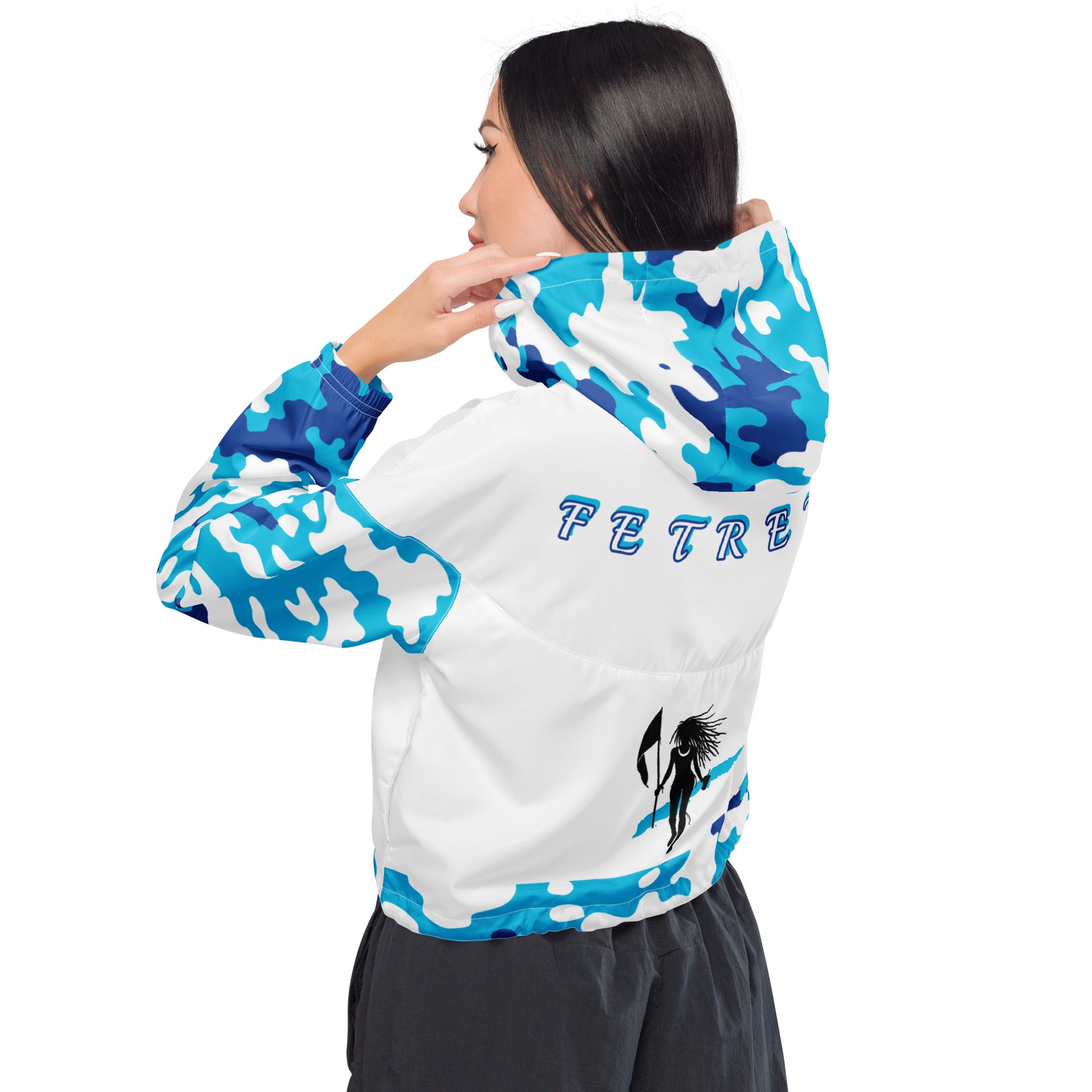 Fetren CAMO Jacket (Roatan - Honduras Women’s cropped windbreaker)-Fete Massive