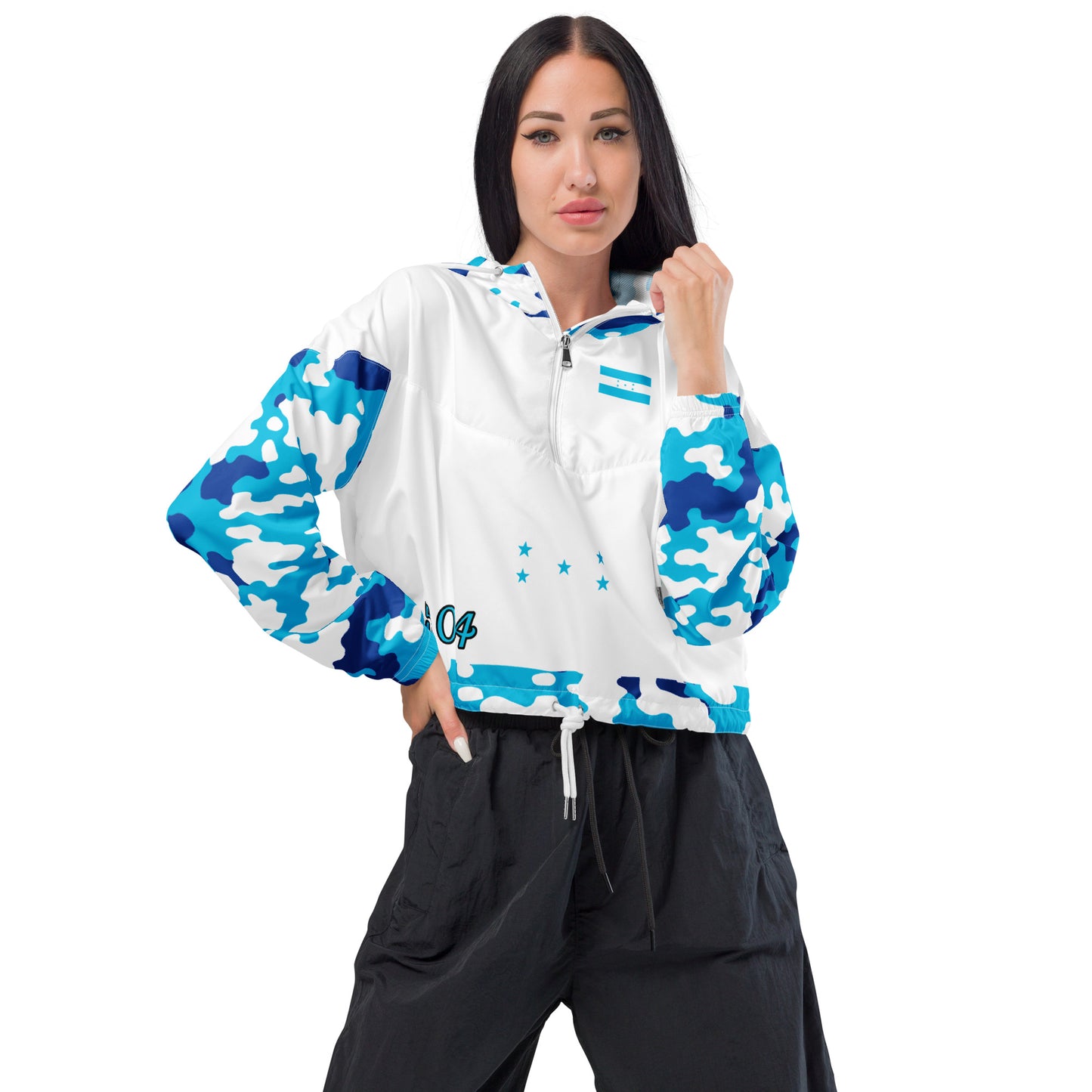 Fetren CAMO Jacket (Roatan - Honduras Women’s cropped windbreaker)