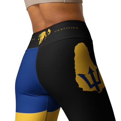 Barbados Flag Yoga Leggings