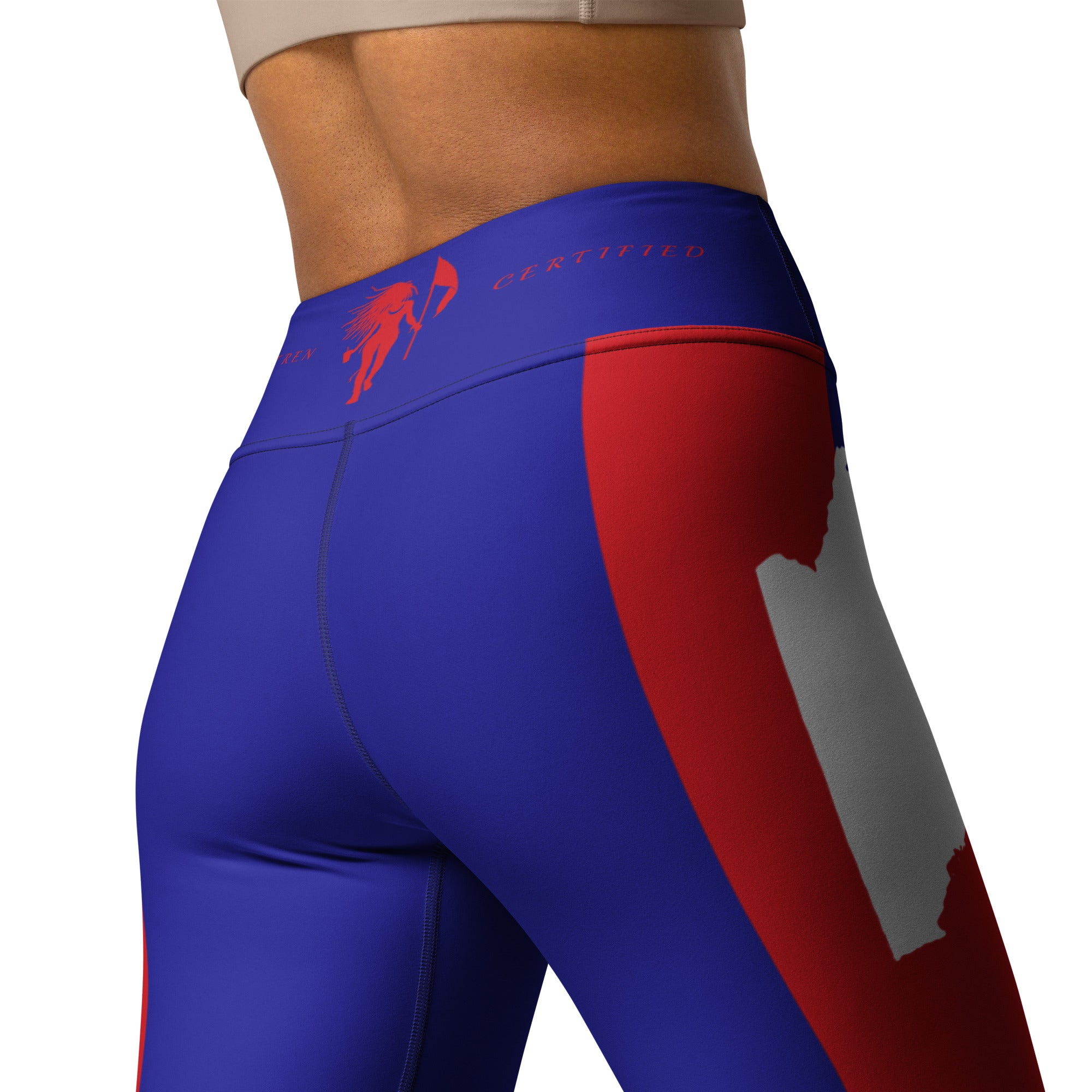 Belize Flag Yoga Leggings-Fete Massive