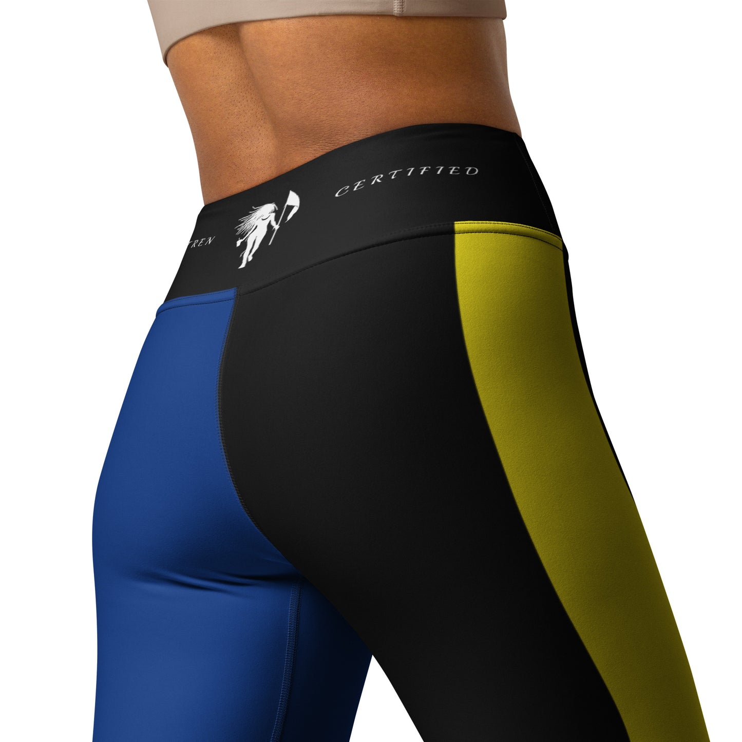 Curacao Flag Yoga Leggings Black