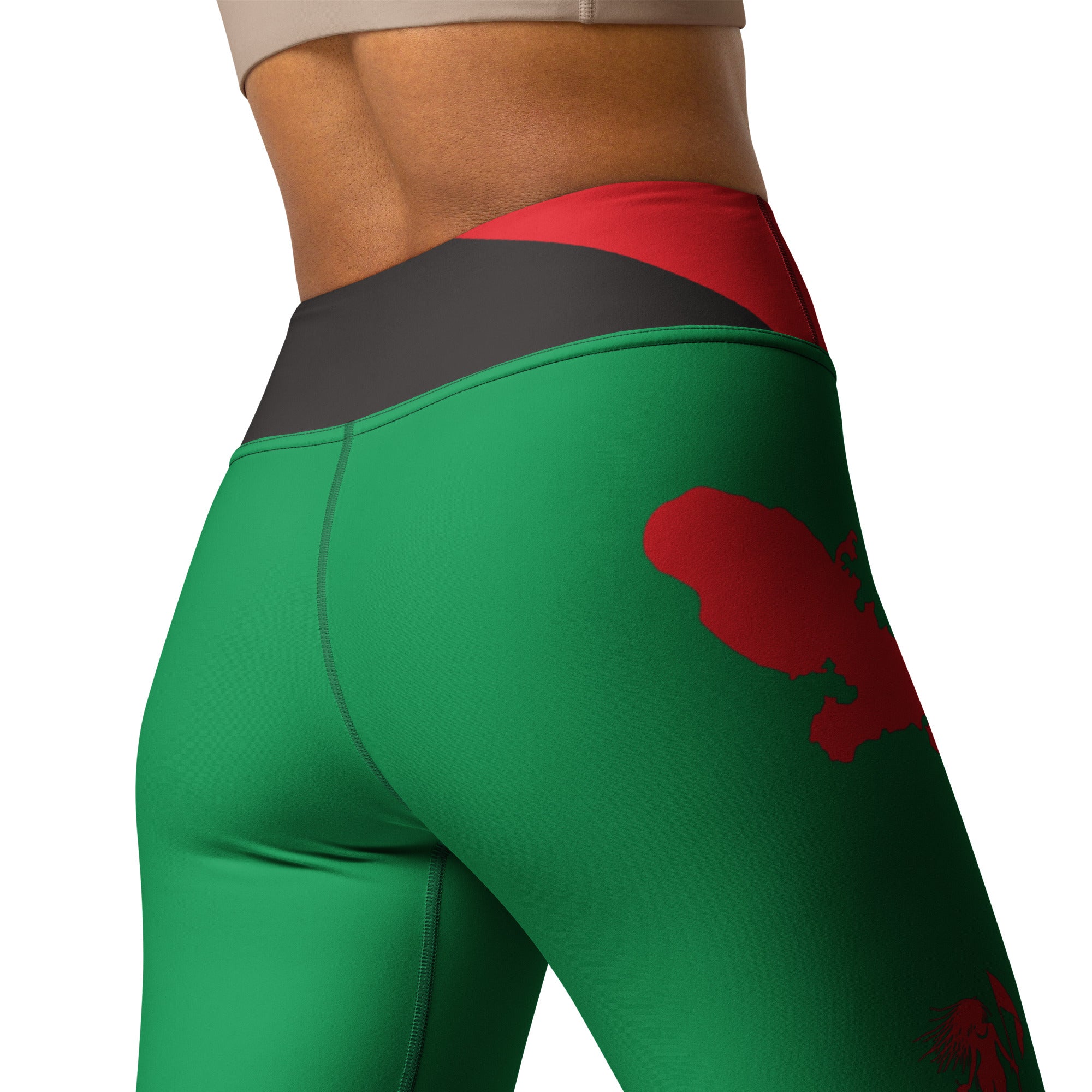 Martinique Yoga Leggings (Green)-Fete Massive