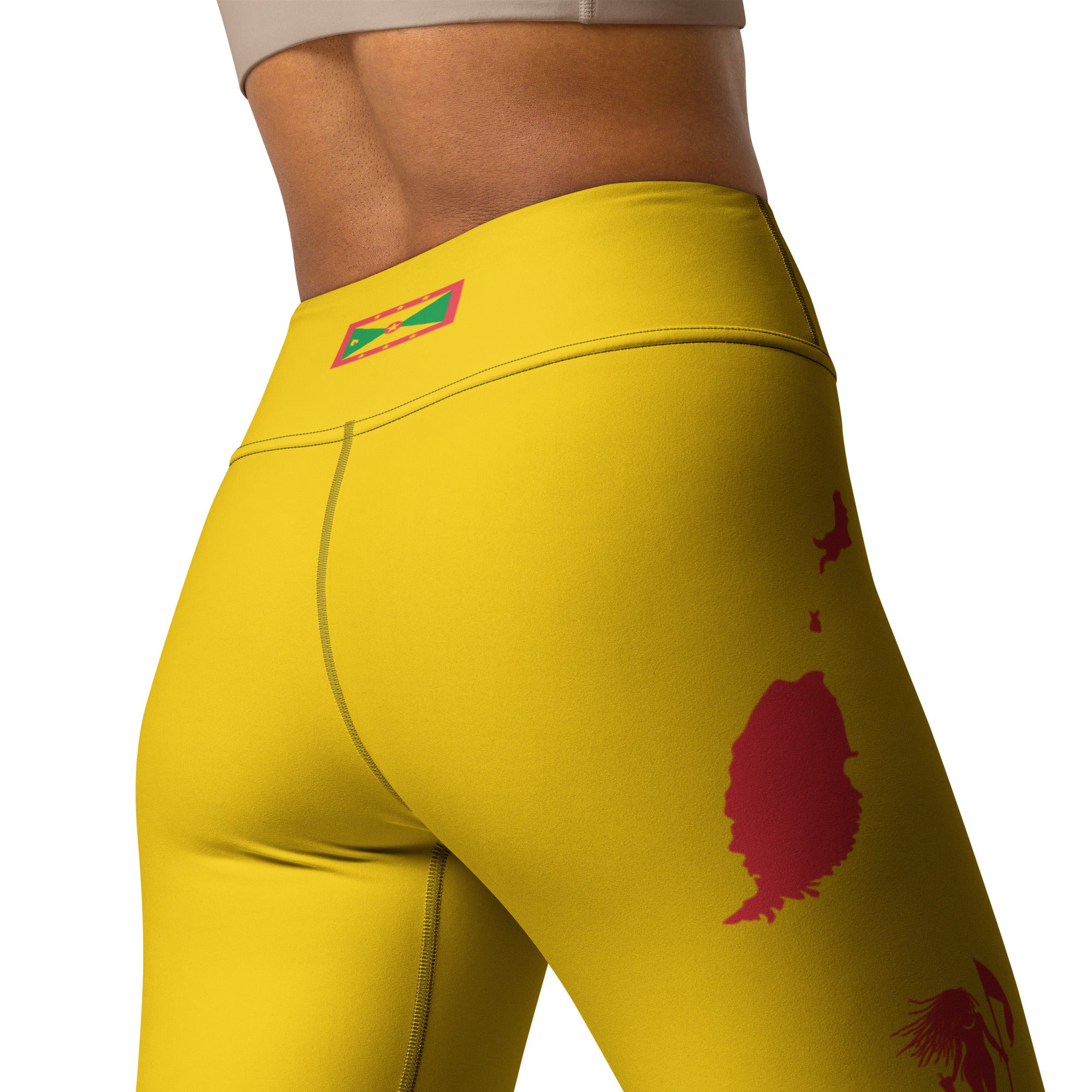 Grenada Yoga Leggings (Yellow)-Fete Massive