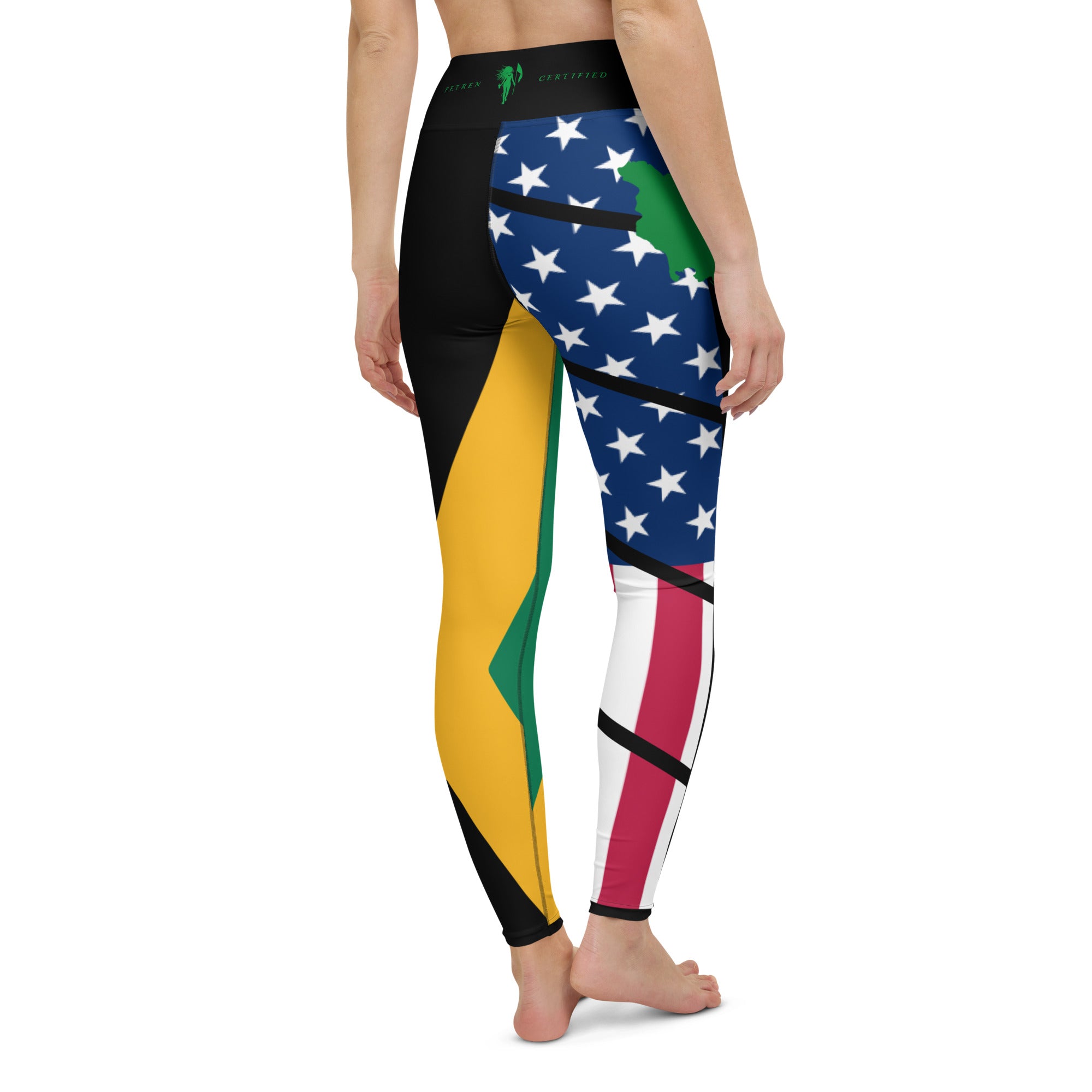 Jamaica USA Yoga Leggings-Fete Massive