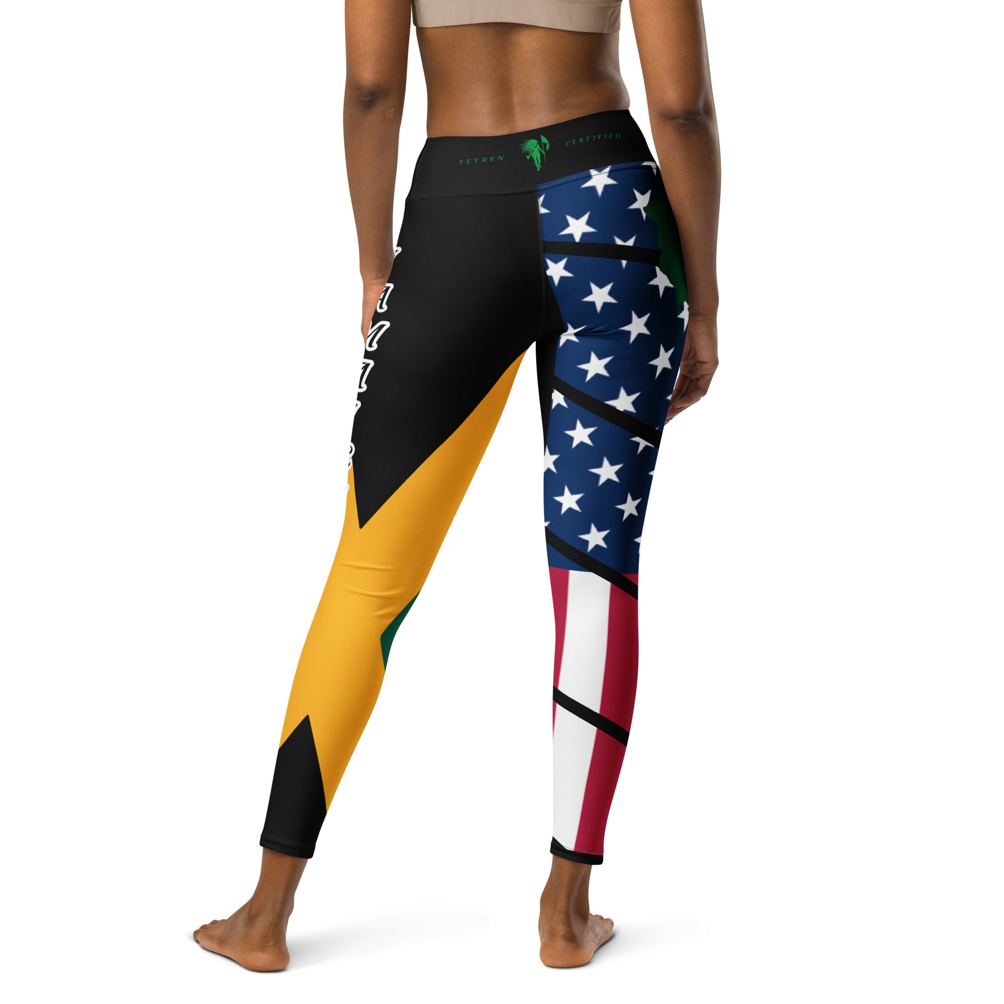 Jamaica USA Yoga Leggings-Fete Massive