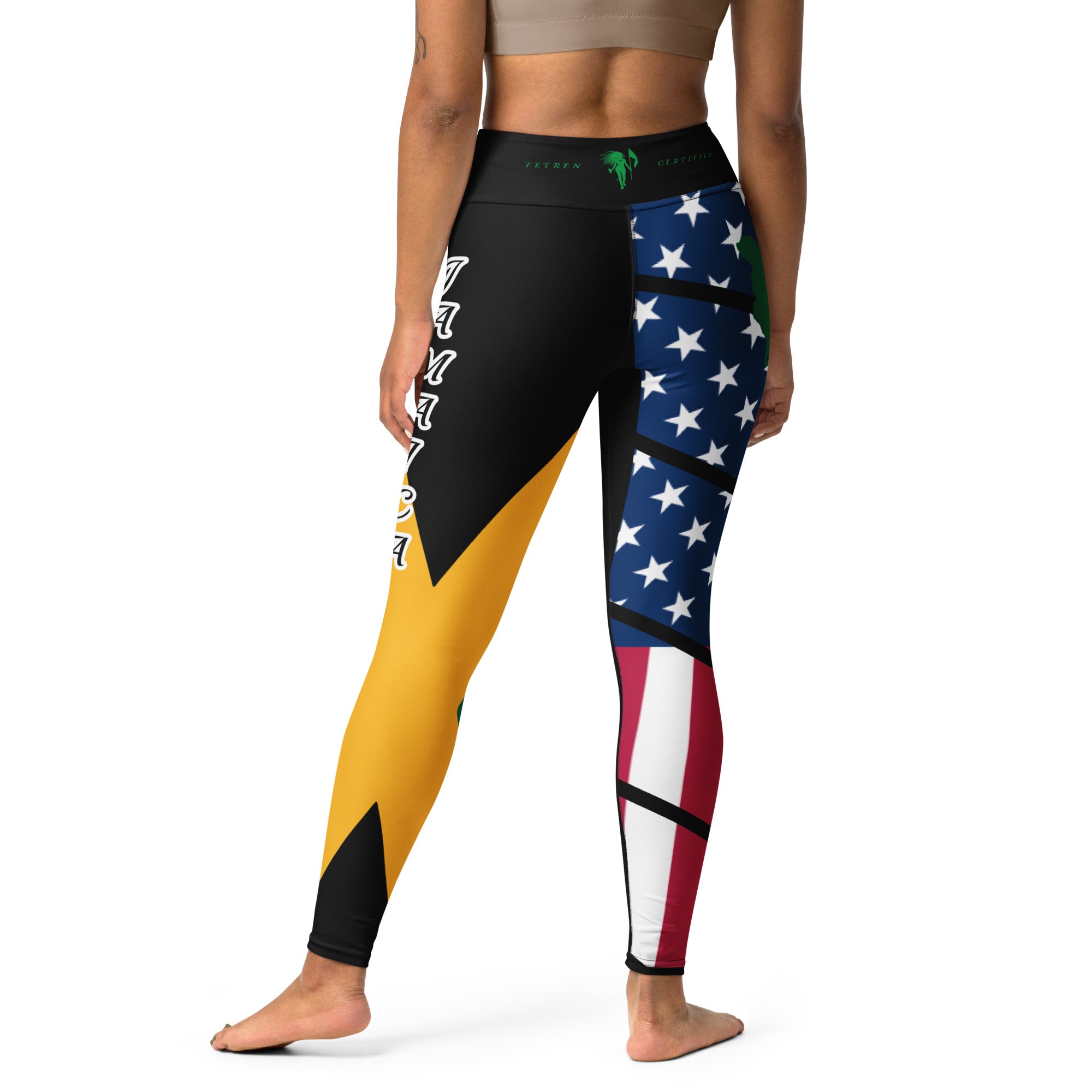 Jamaica USA Yoga Leggings-Fete Massive