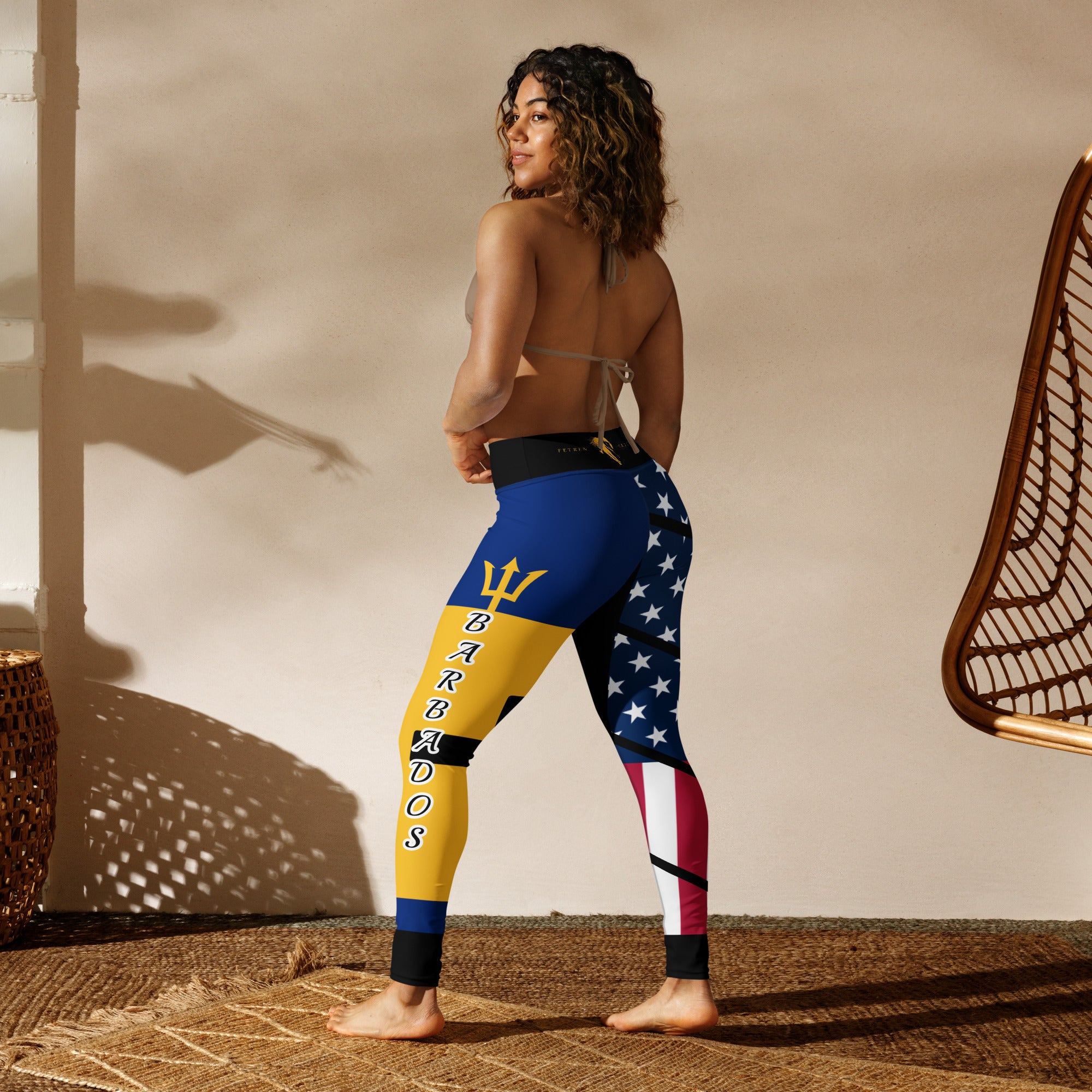 Barbados USA Yoga Leggings-Fete Massive