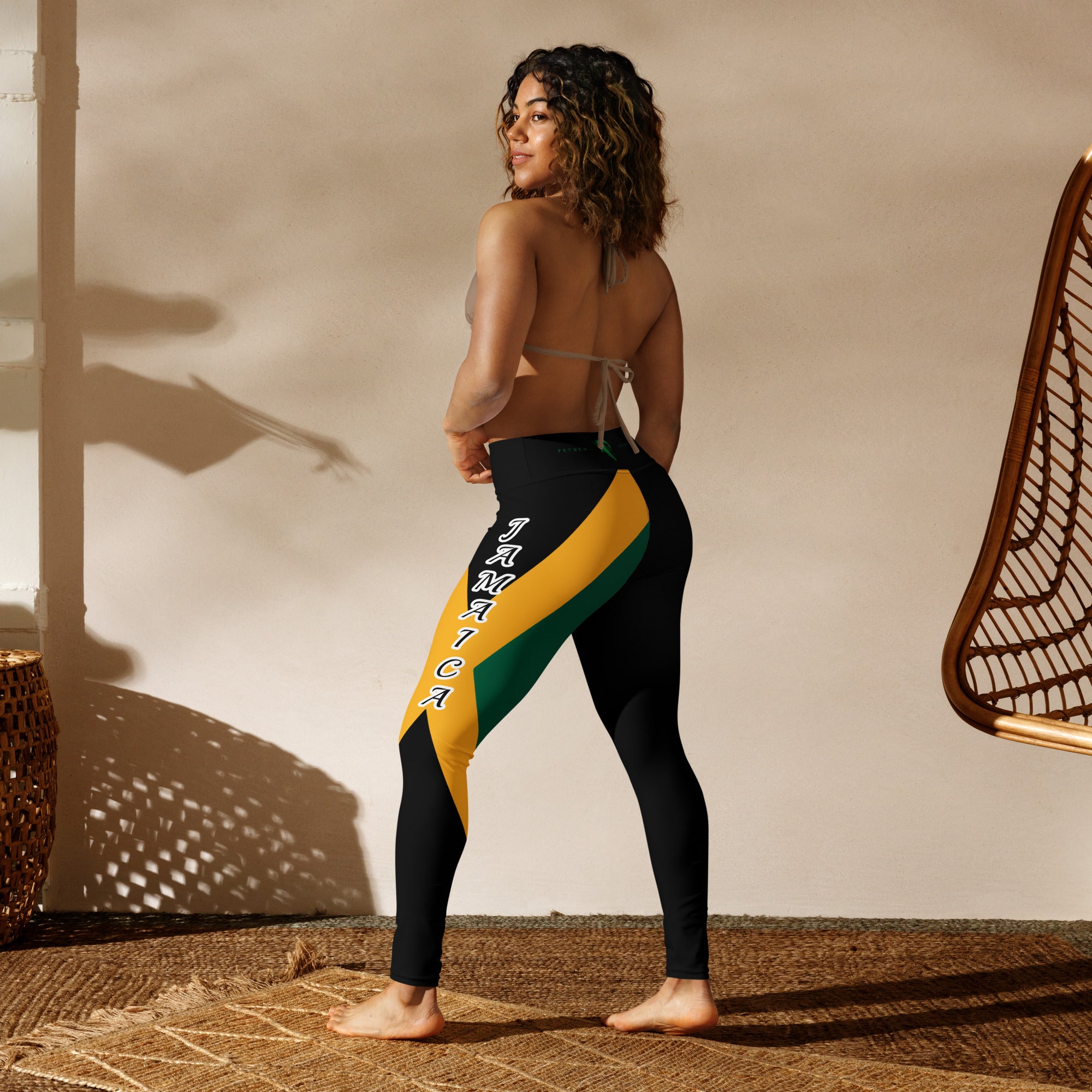 Jamaica Flag Yoga Leggings-Fete Massive