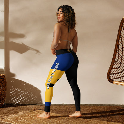 Barbados Flag Yoga Leggings