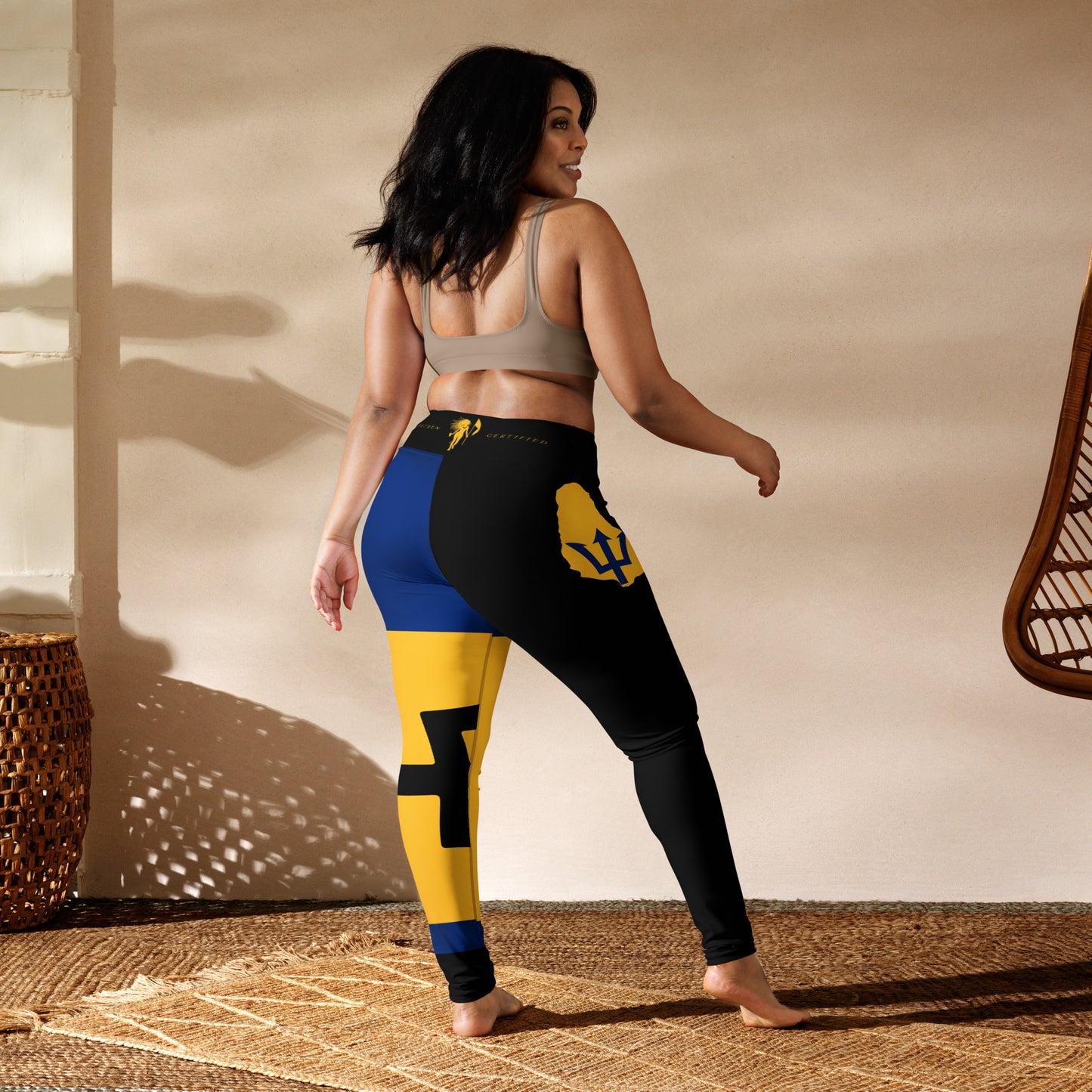 Barbados Flag Yoga Leggings