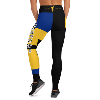 Barbados Flag Yoga Leggings