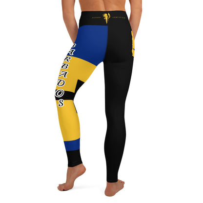 Barbados Flag Yoga Leggings