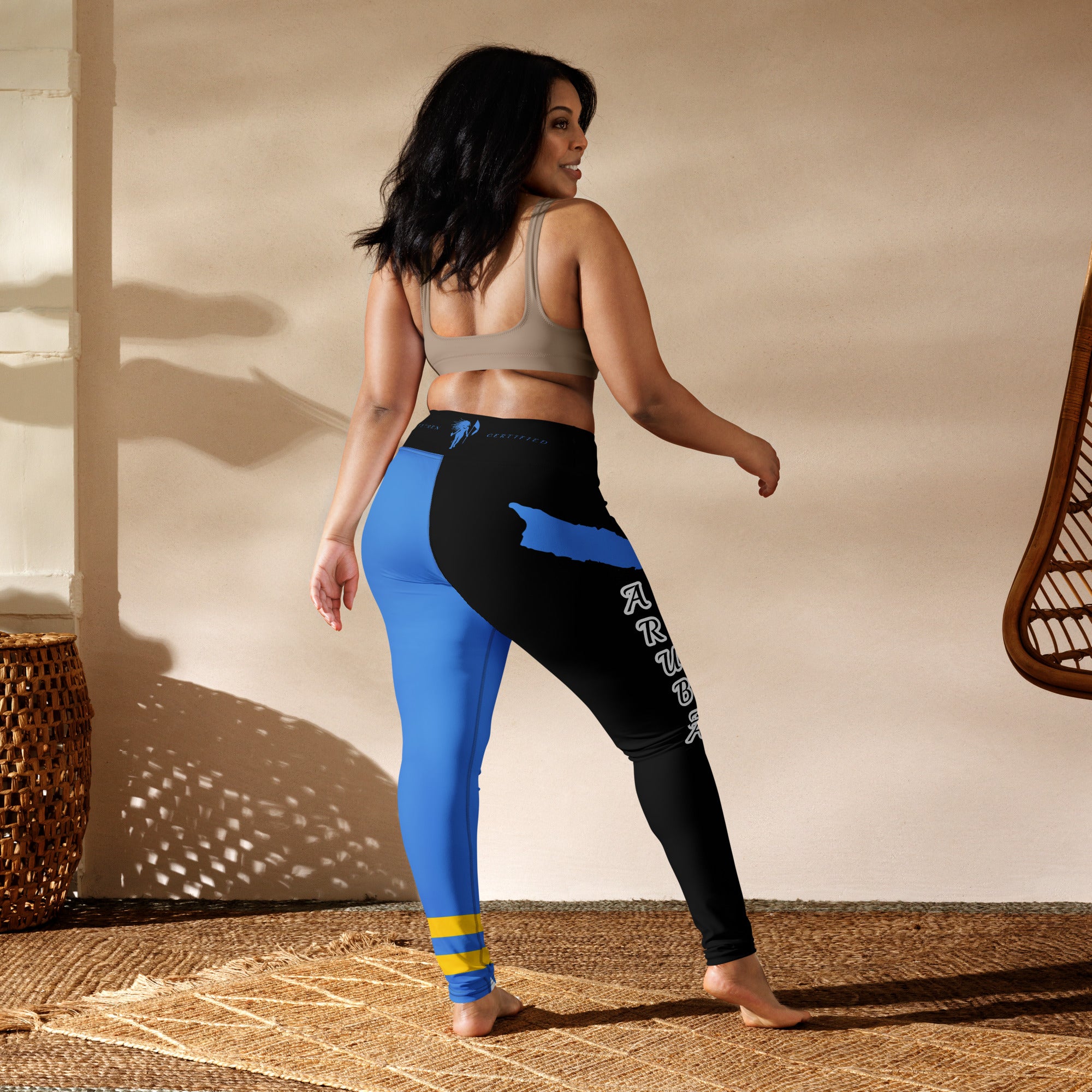 Aruba Flag Yoga Leggings-Fete Massive