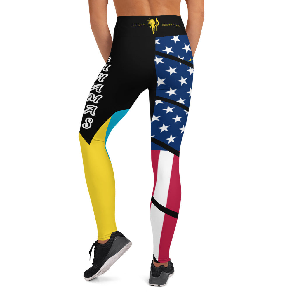 The Bahamas USA Yoga Leggings-Fete Massive