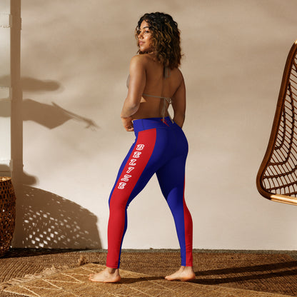 Belize Flag Yoga Leggings