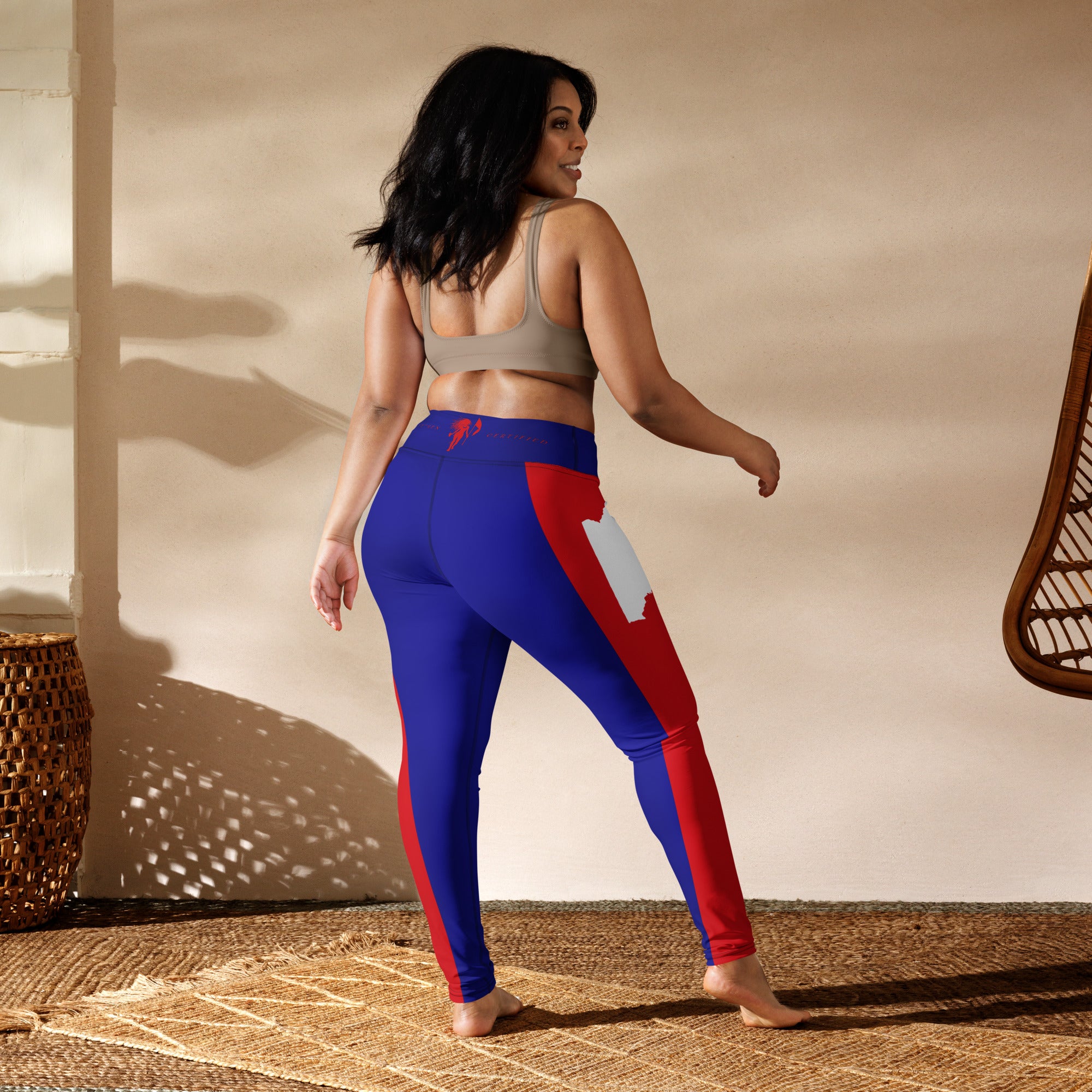 Belize Flag Yoga Leggings-Fete Massive