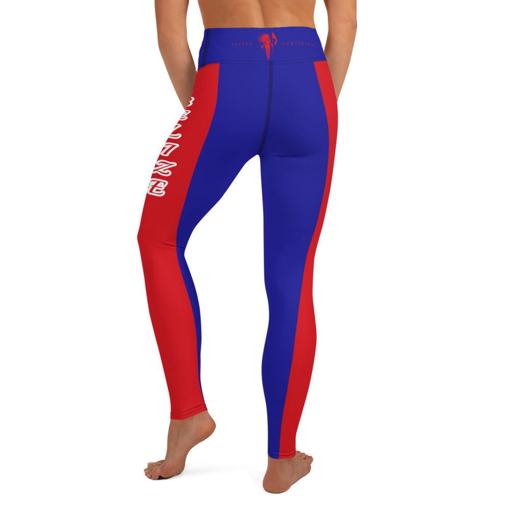 Belize Flag Yoga Leggings-Fete Massive