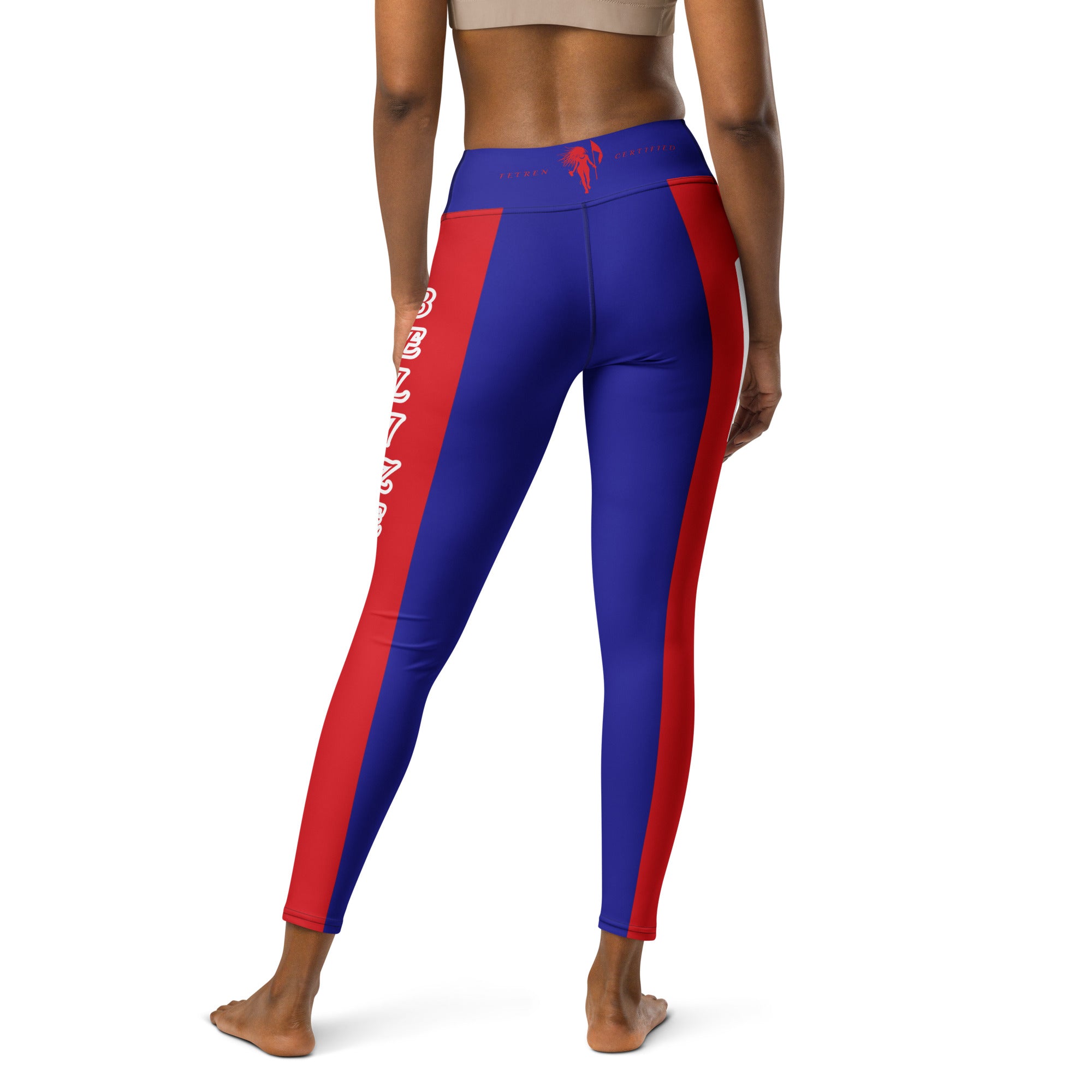 Belize Flag Yoga Leggings-Fete Massive