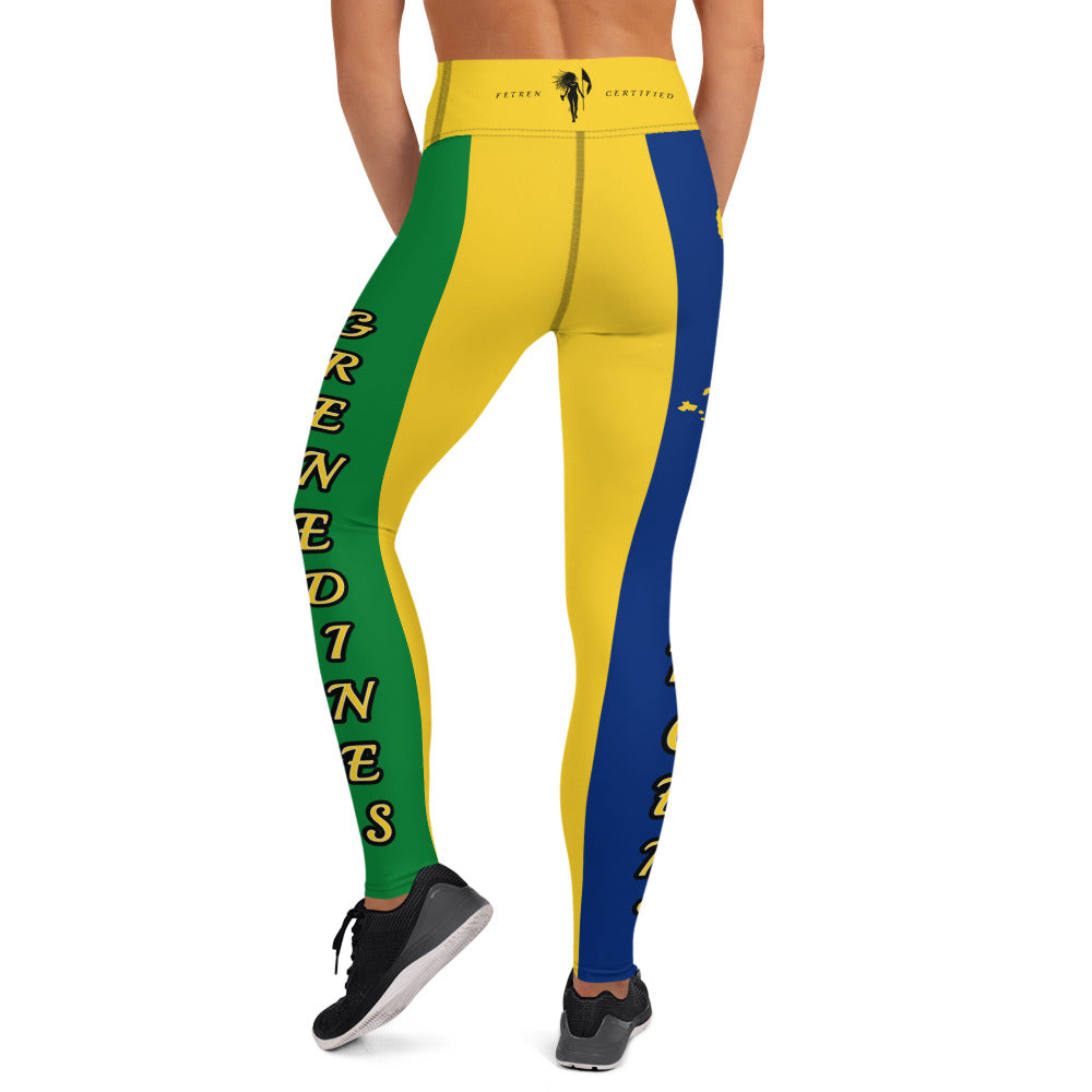 Saint Vincent Flag Yoga Leggings 2-Fete Massive