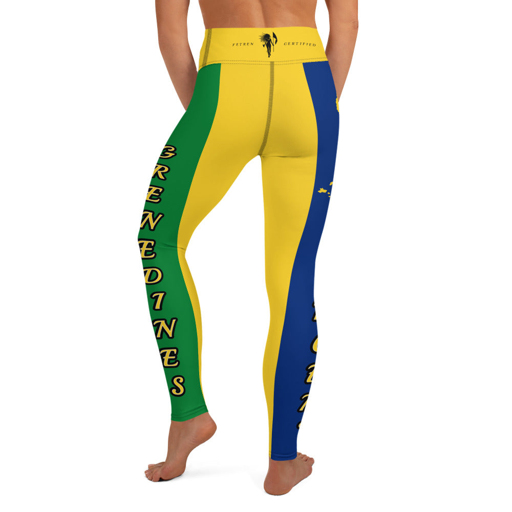 Saint Vincent Flag Yoga Leggings 2-Fete Massive