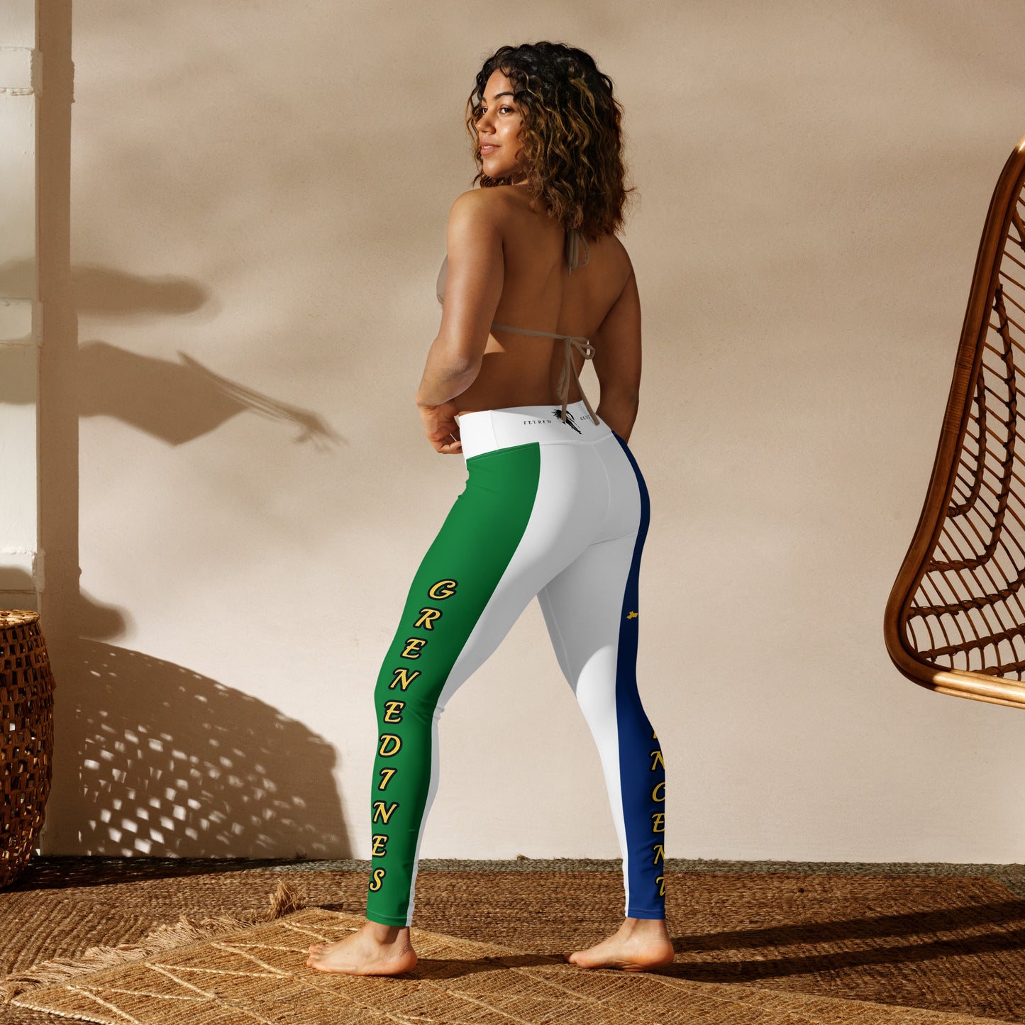 Saint Vincent Flag White Out Edition Yoga Leggings