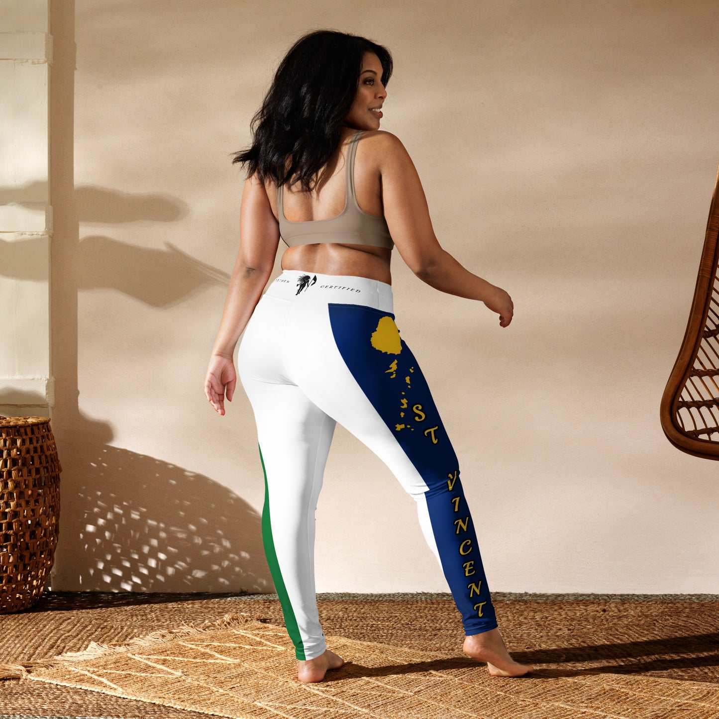 Saint Vincent Flag White Out Edition Yoga Leggings