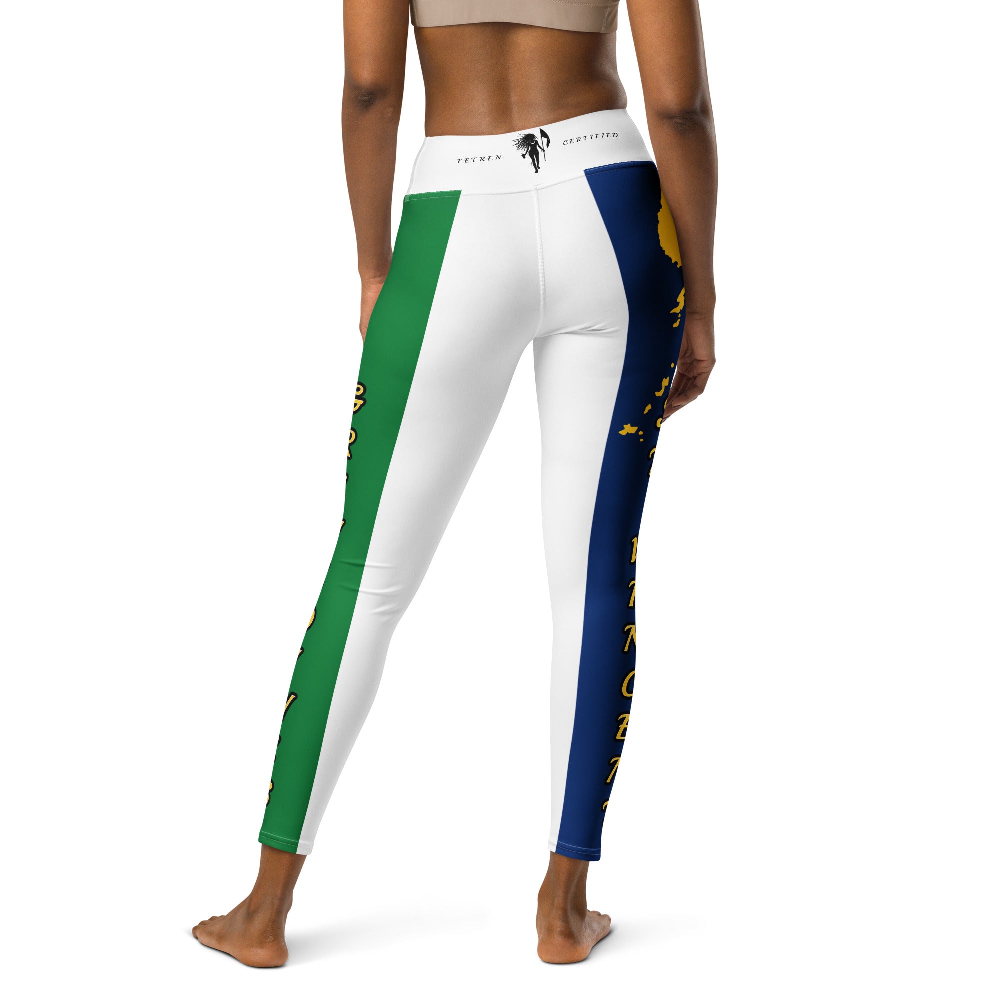 Saint Vincent Flag White Out Edition Yoga Leggings-Fete Massive