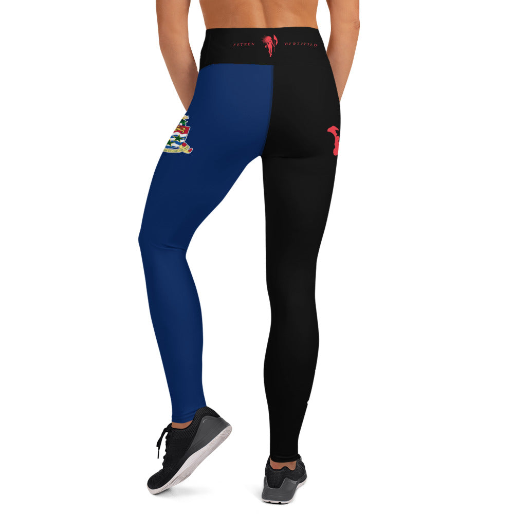 Cayman Islands Flag Yoga leggings-Fete Massive