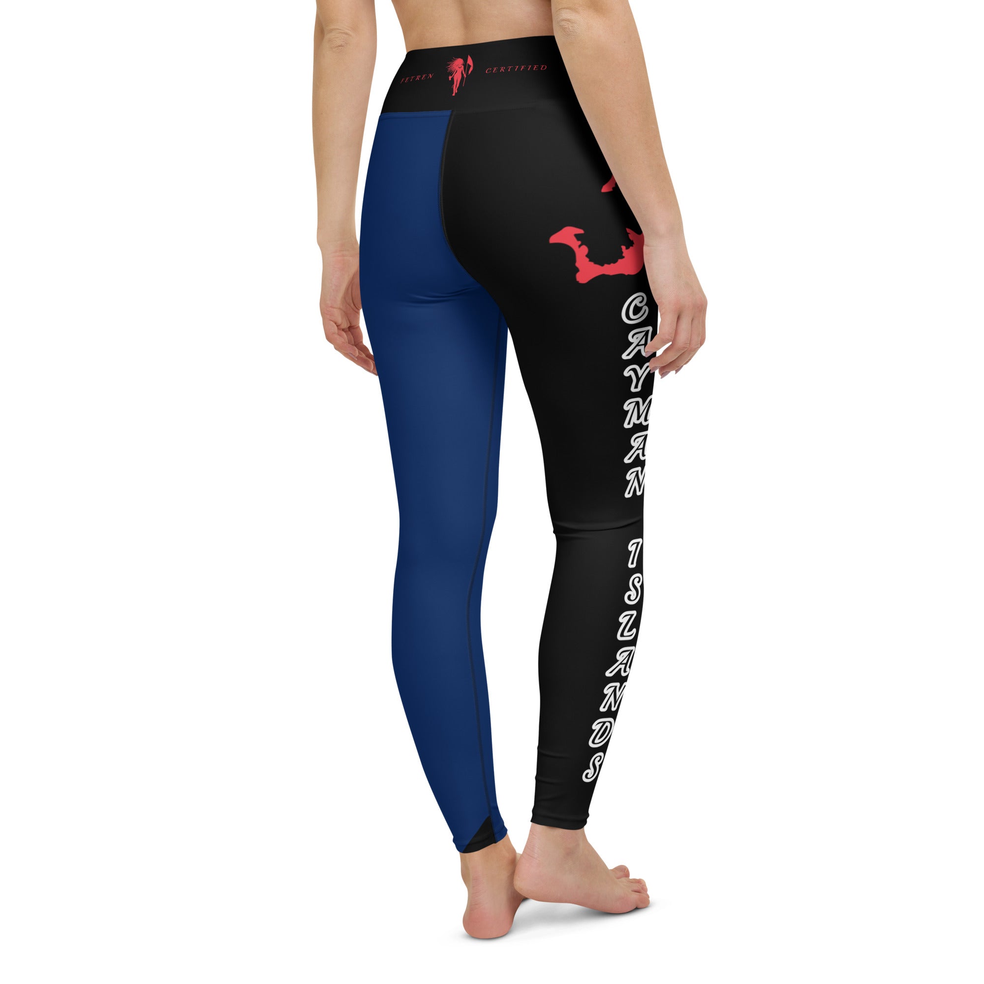 Cayman Islands Flag Yoga leggings-Fete Massive