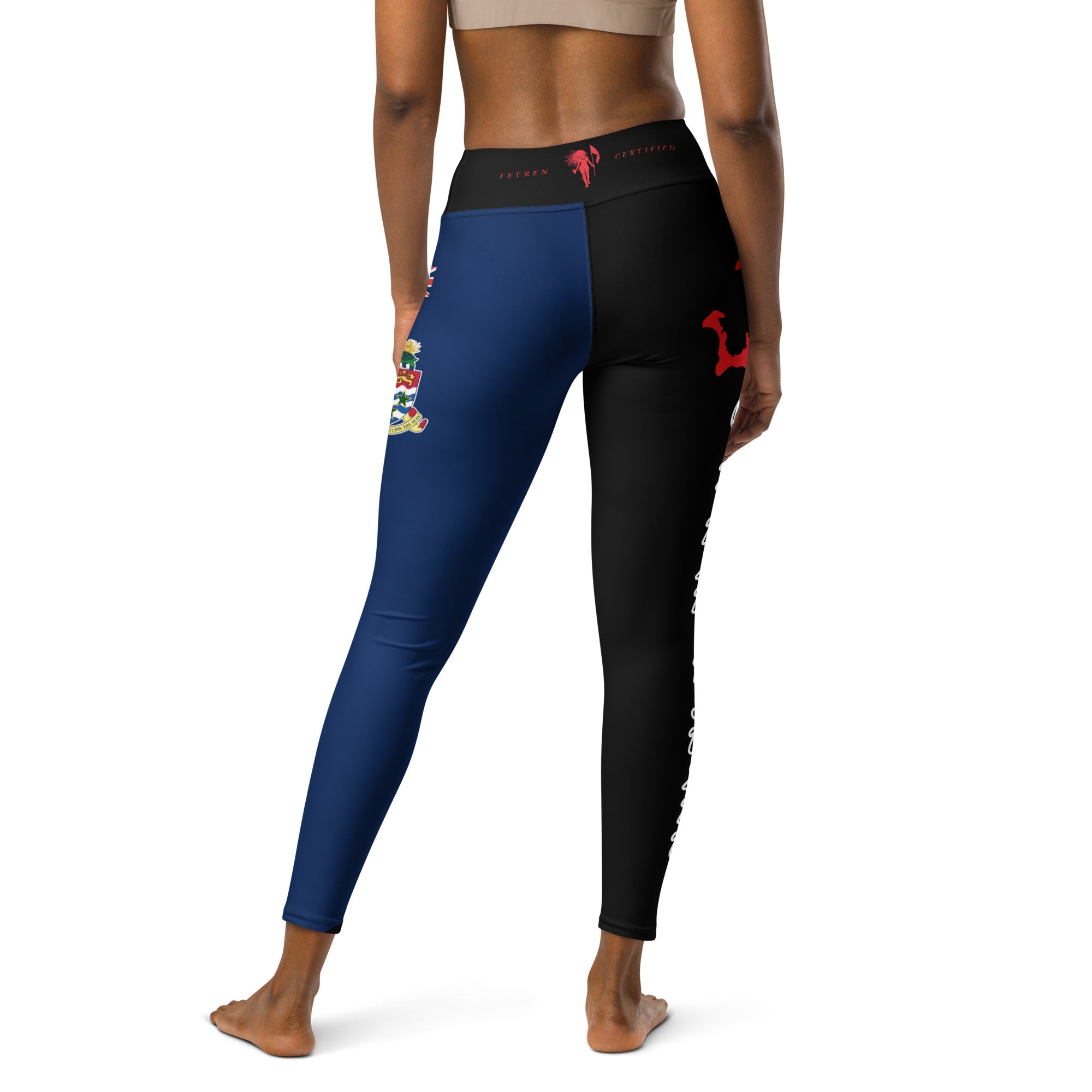 Cayman Islands Flag Yoga leggings-Fete Massive