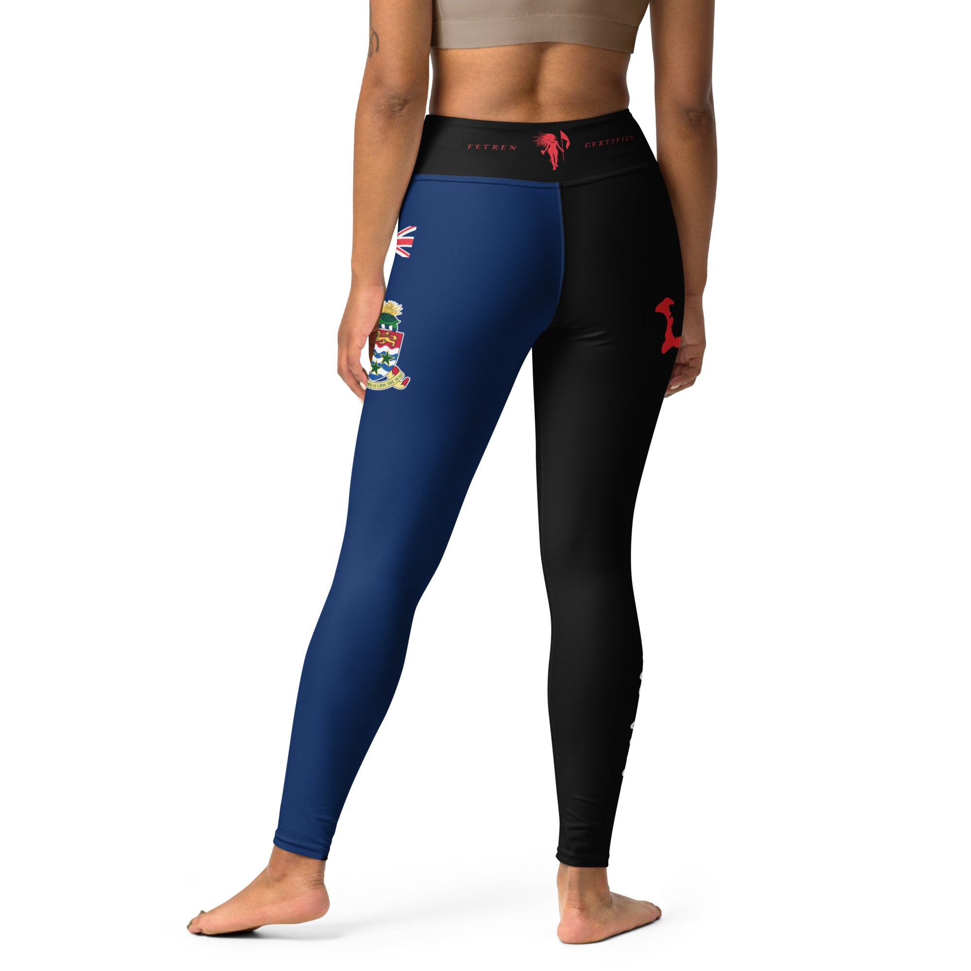 Cayman Islands Flag Yoga leggings-Fete Massive